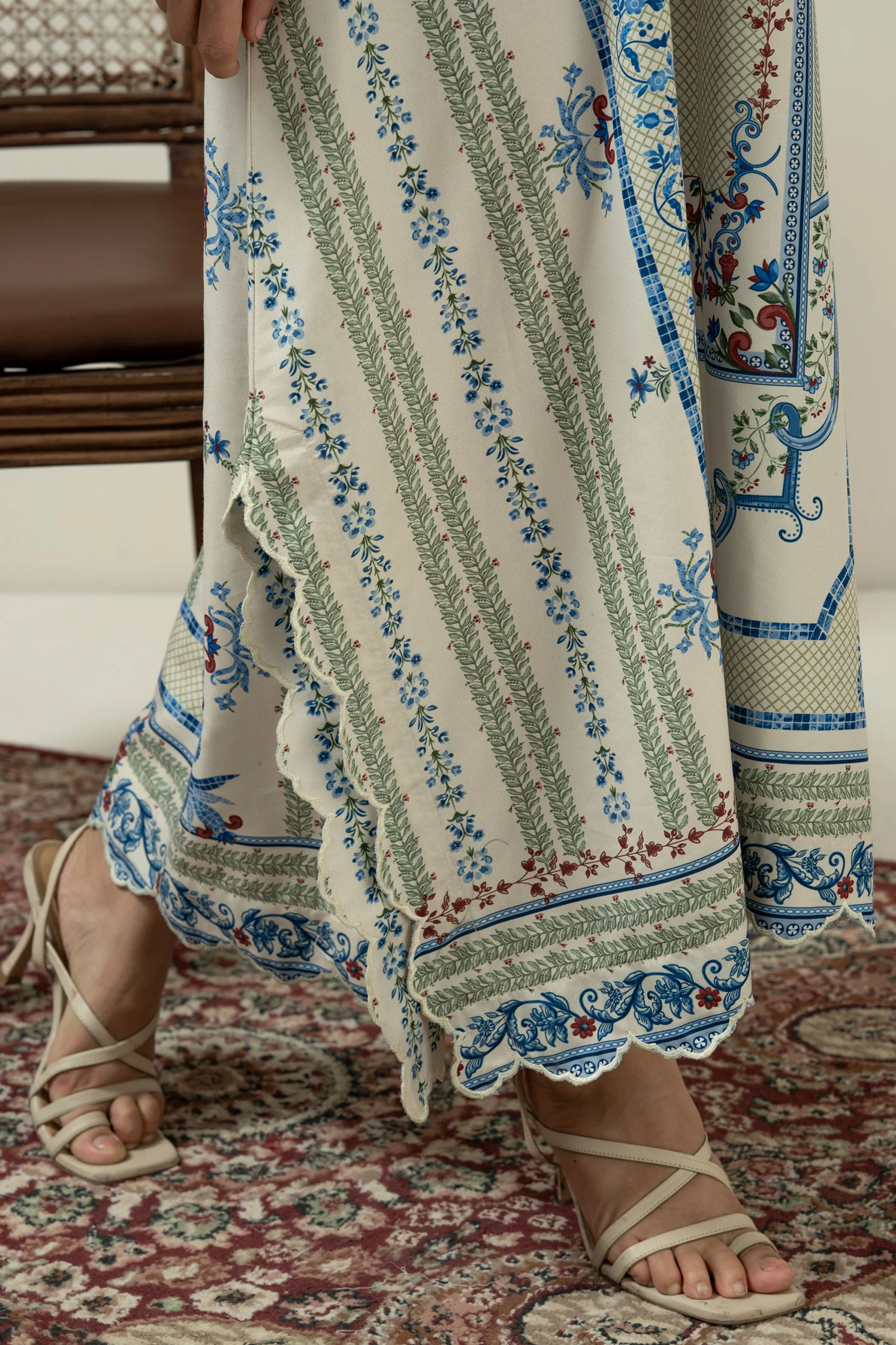 PRINTED POLY CAMBRIC STITCHED KAFTAN - Image 2