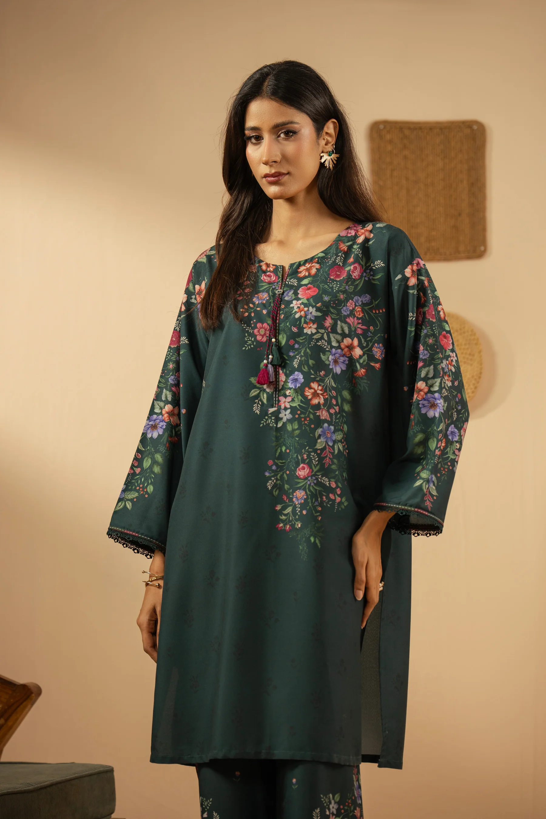 PRINTED POLY CAMBRIC STITCHED 2 PIECE SUIT - Image 9