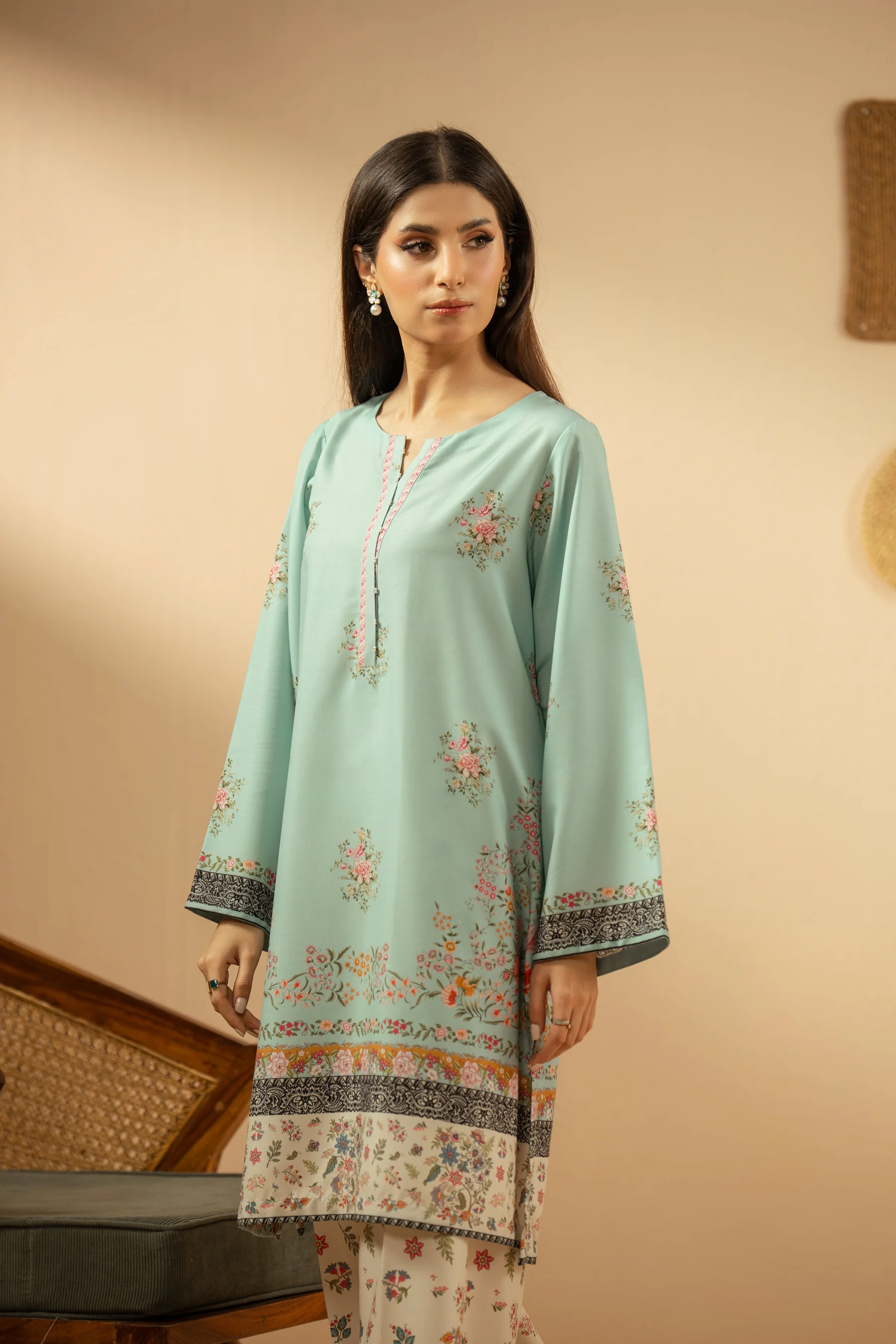 PRINTED POLY CAMBRIC STITCHED 2 PIECE SUIT - Image 10