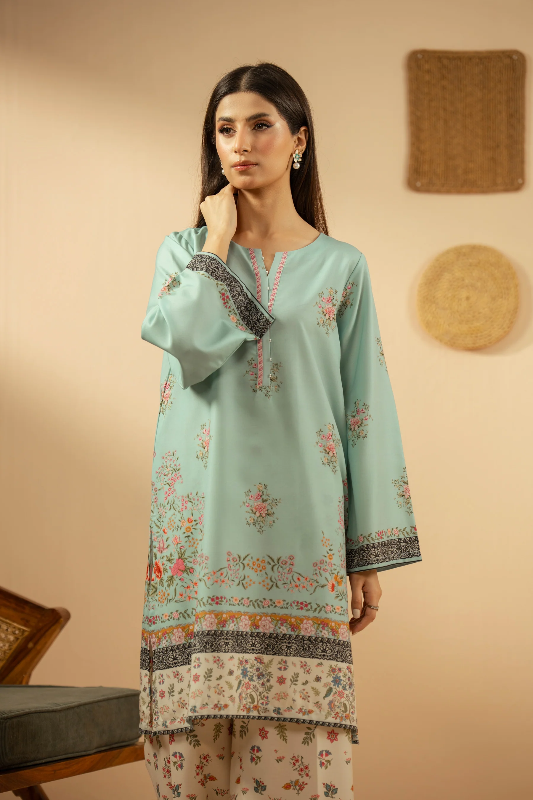PRINTED POLY CAMBRIC STITCHED 2 PIECE SUIT - Image 11