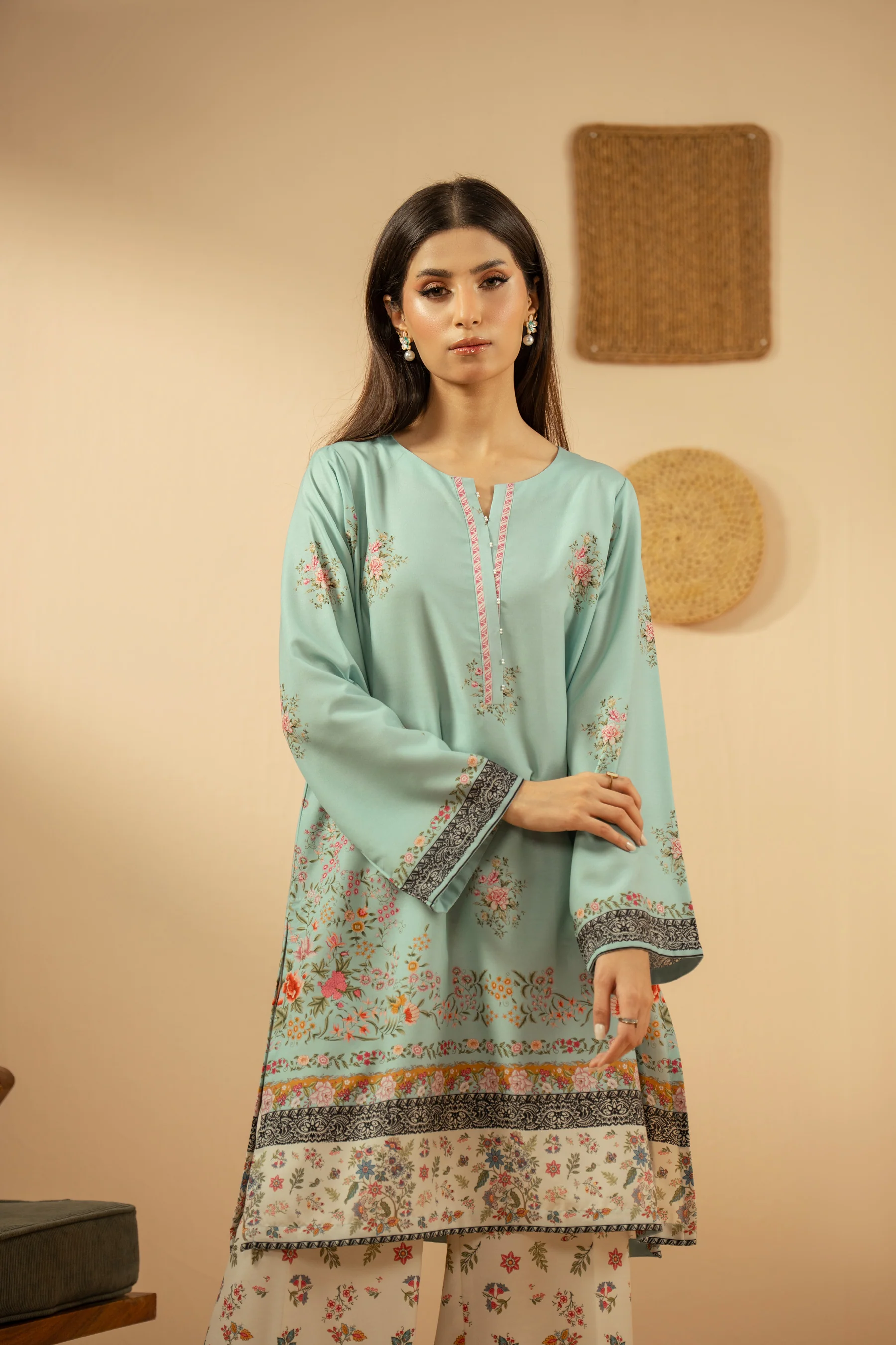 PRINTED POLY CAMBRIC STITCHED 2 PIECE SUIT - Image 9