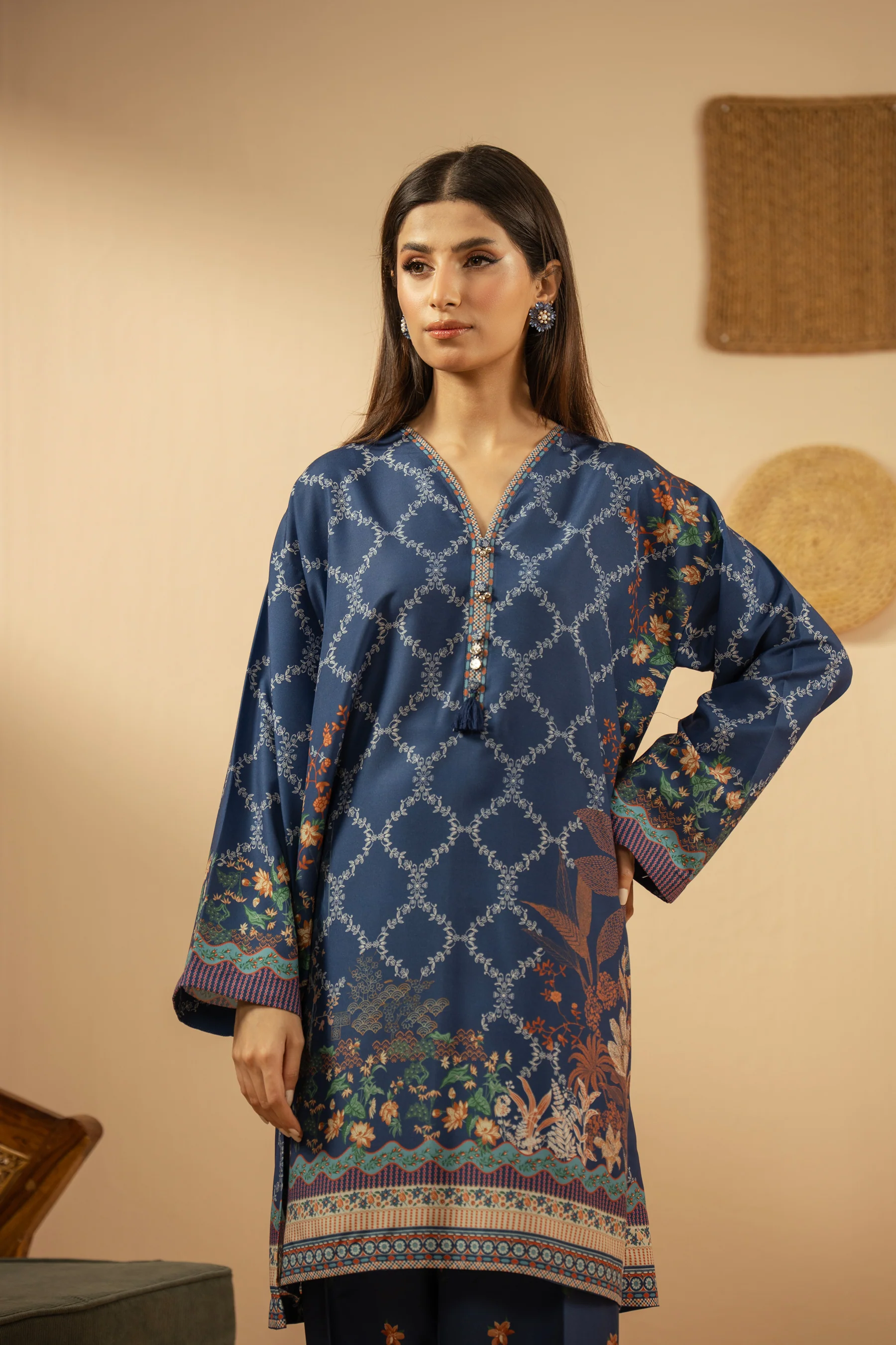 PRINTED POLY CAMBRIC STITCHED 2 PIECE SUIT - Image 7