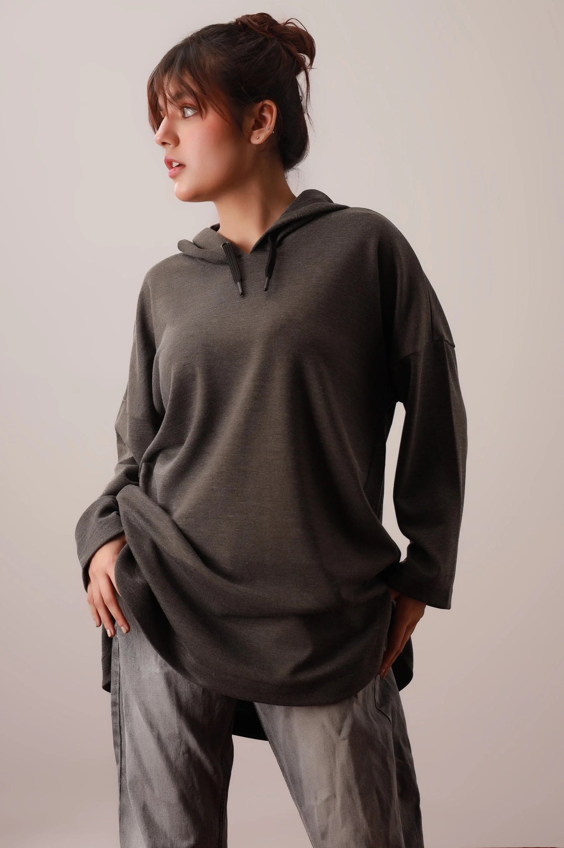 Pullover Hoodie - Olive (FACTORY E-OUTLET) - Image 2
