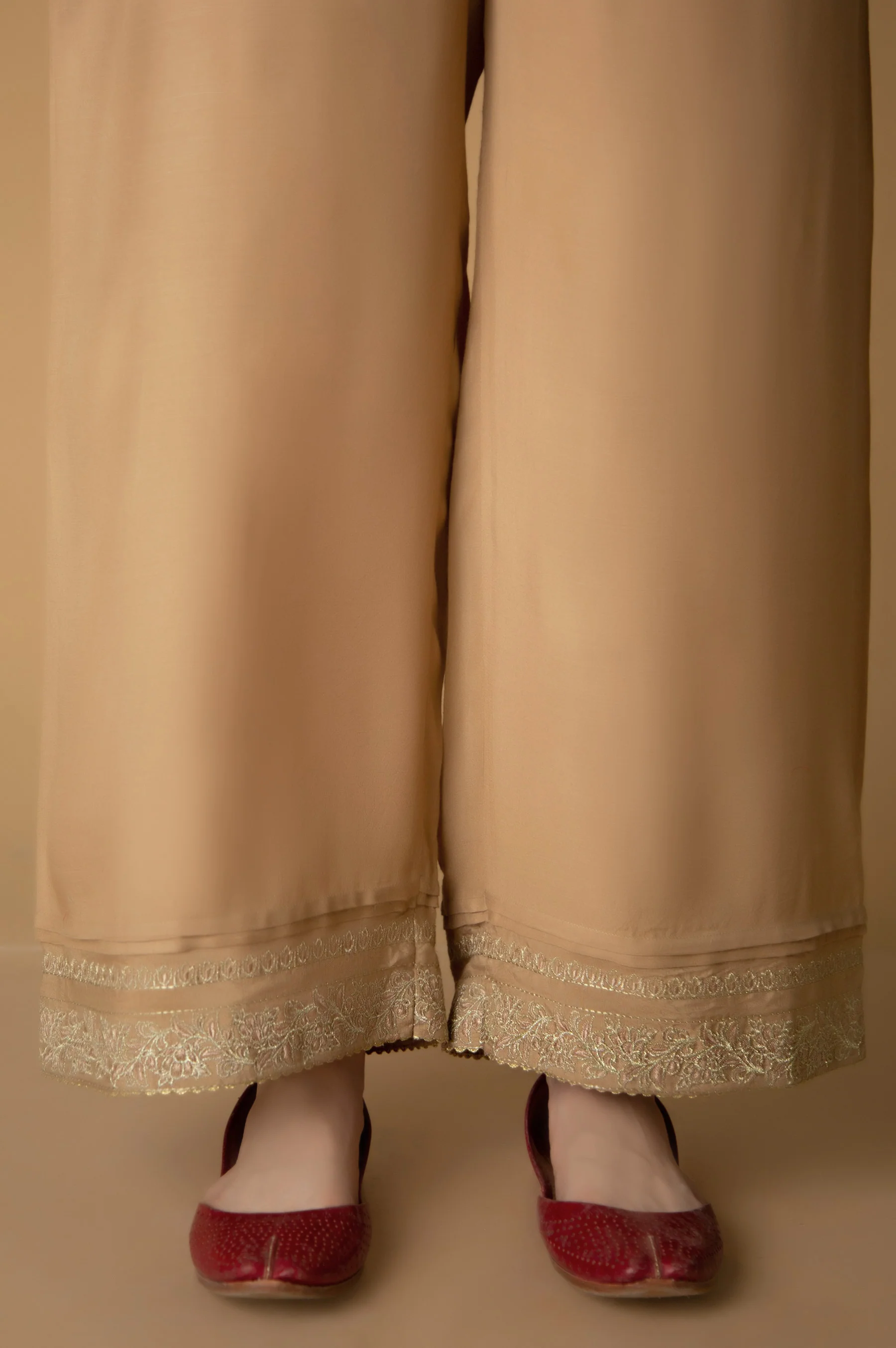 Embroidered Rawsilk Culotte - Image 3