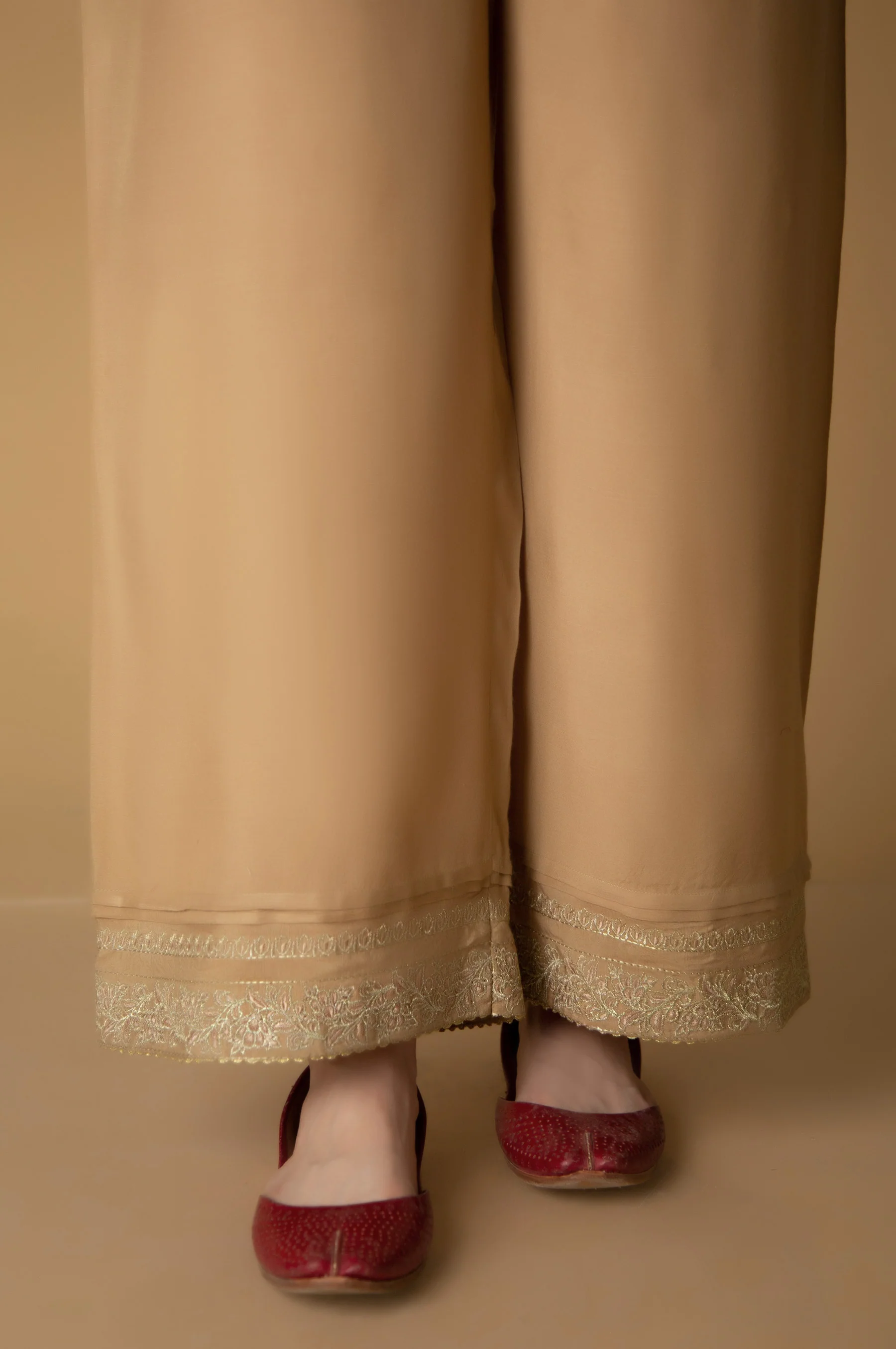 Embroidered Rawsilk Culotte - Image 4