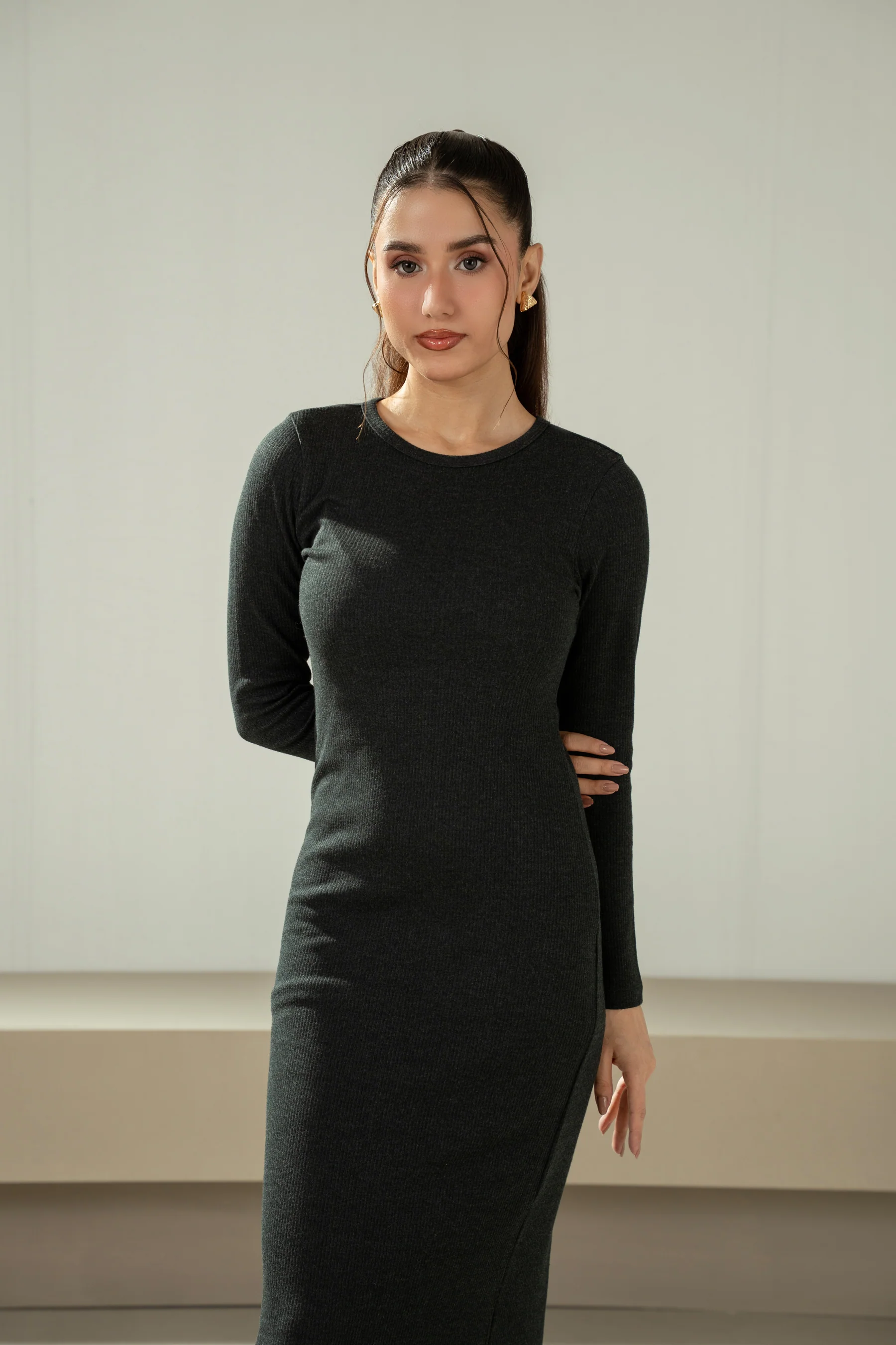 RIBBED KNITTED DRESS - Image 3