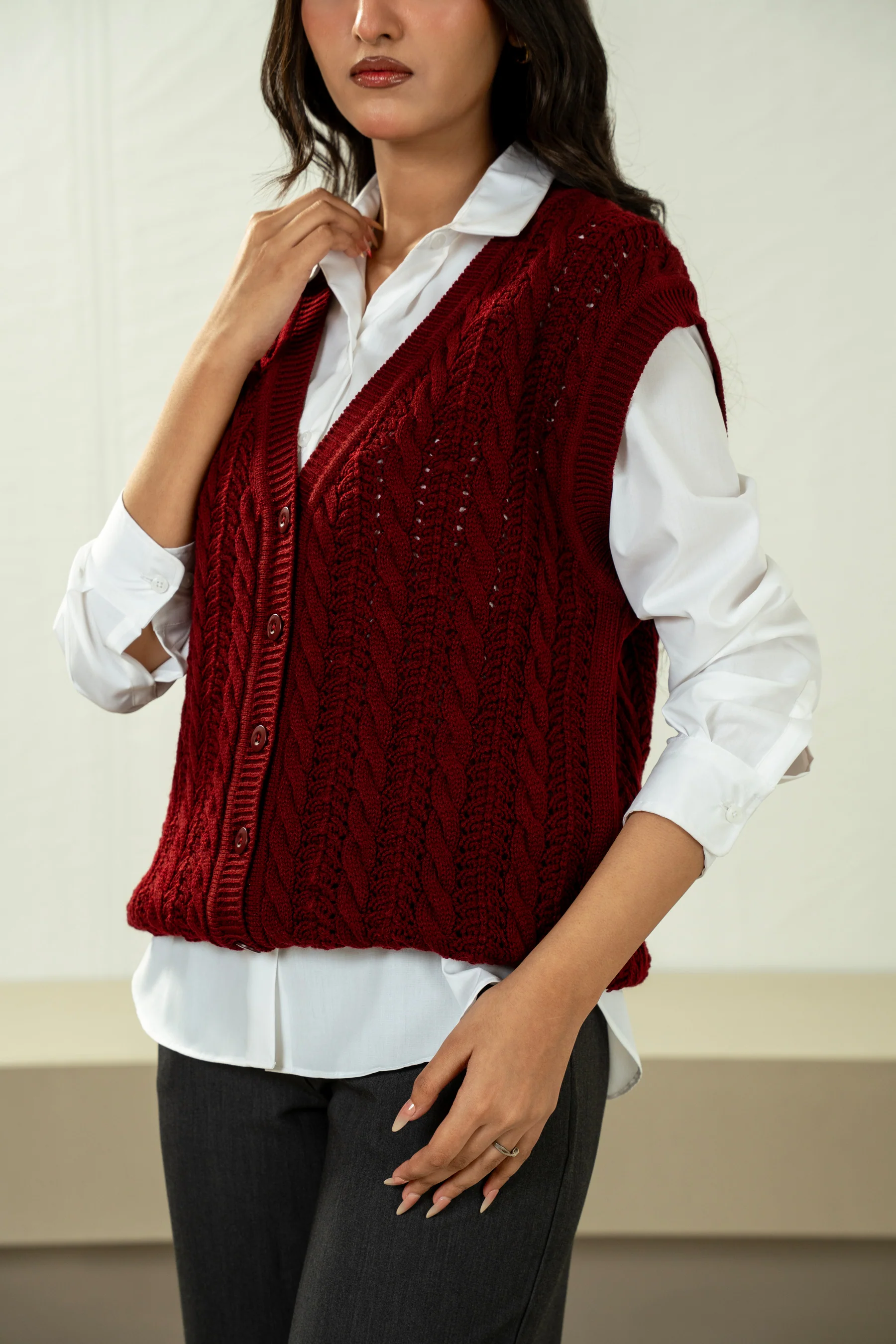 STYLIZED BUTTON DOWN CARDIGAN - Image 2