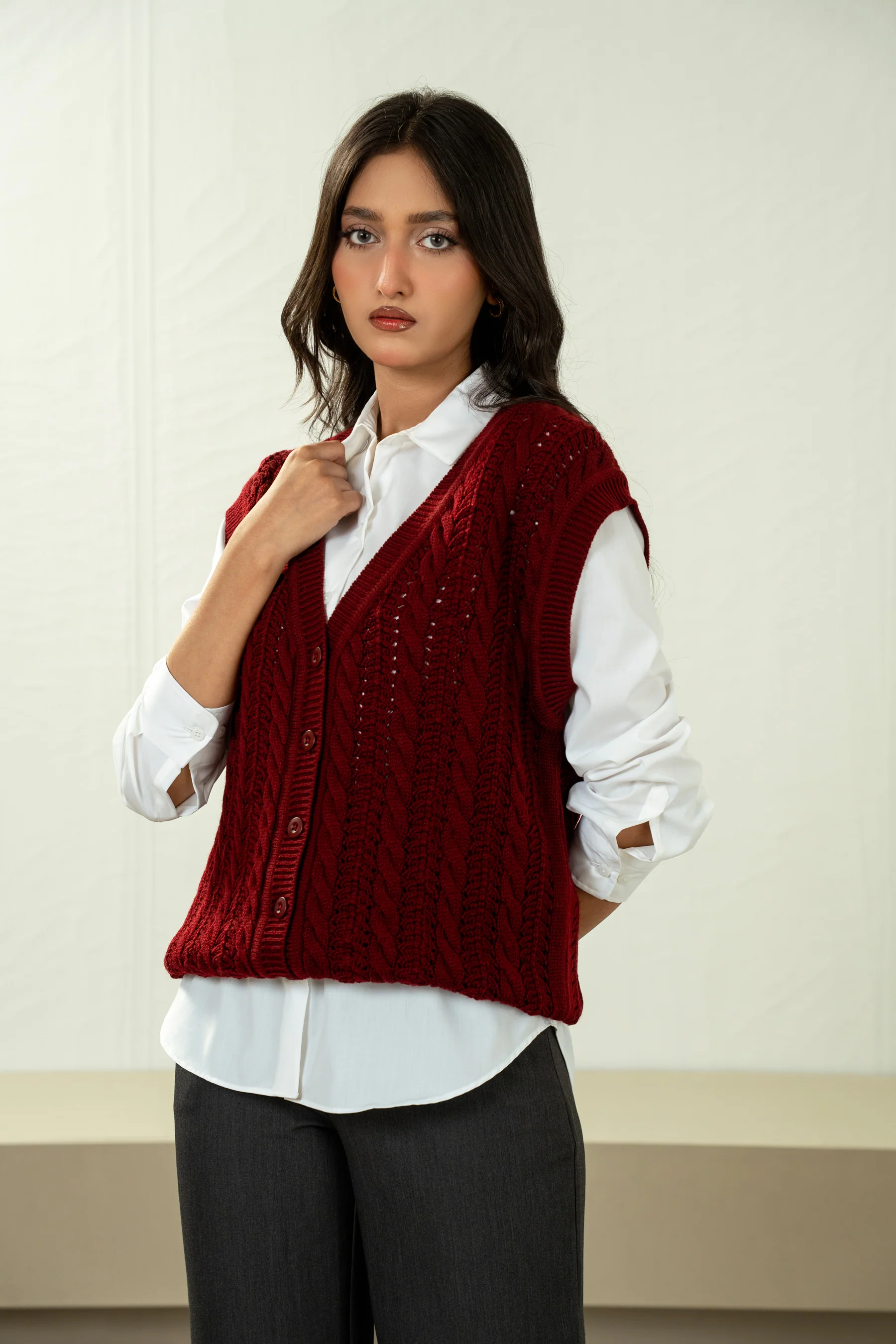 STYLIZED BUTTON DOWN CARDIGAN - Image 3