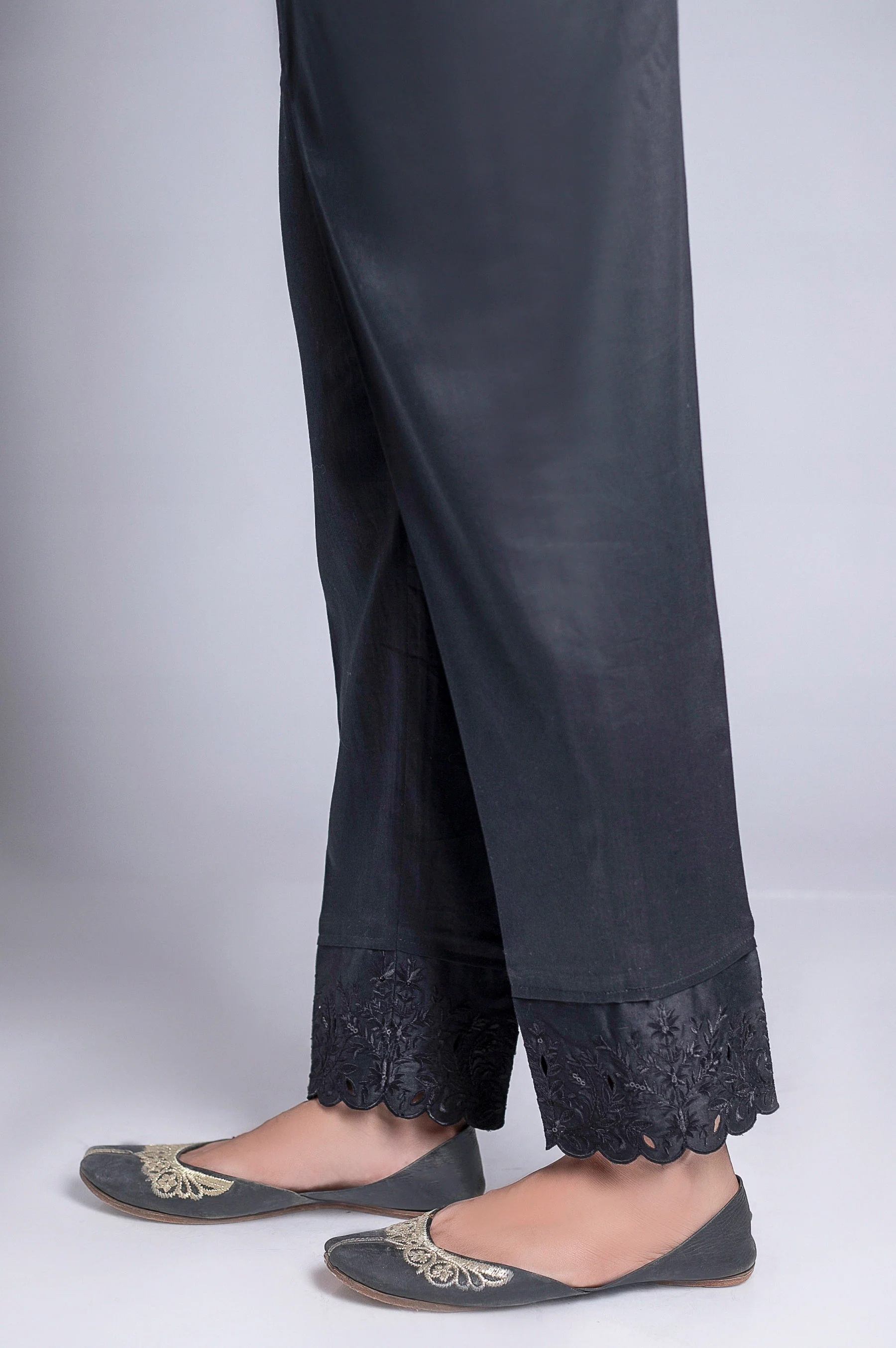 Satin Embellished Cigarette Pant - Image 2