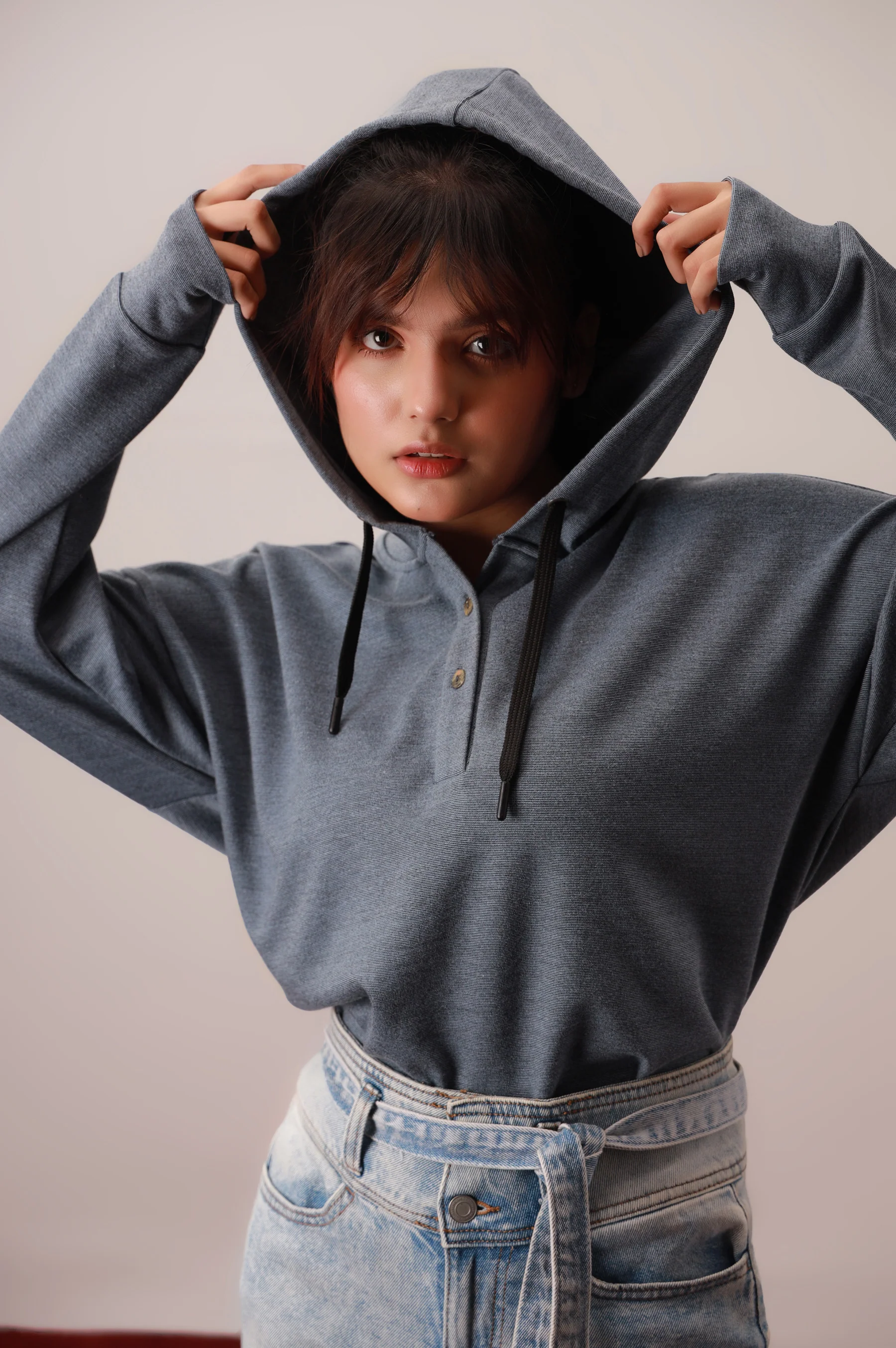 Pullover Hoodie - Light Blue - Image 5