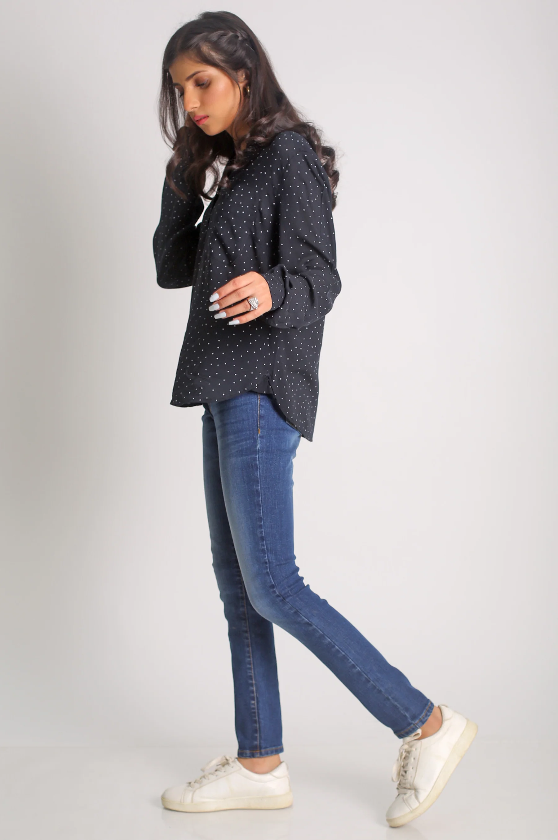 Slim Fit Denim Pants -M/Blue - Image 4