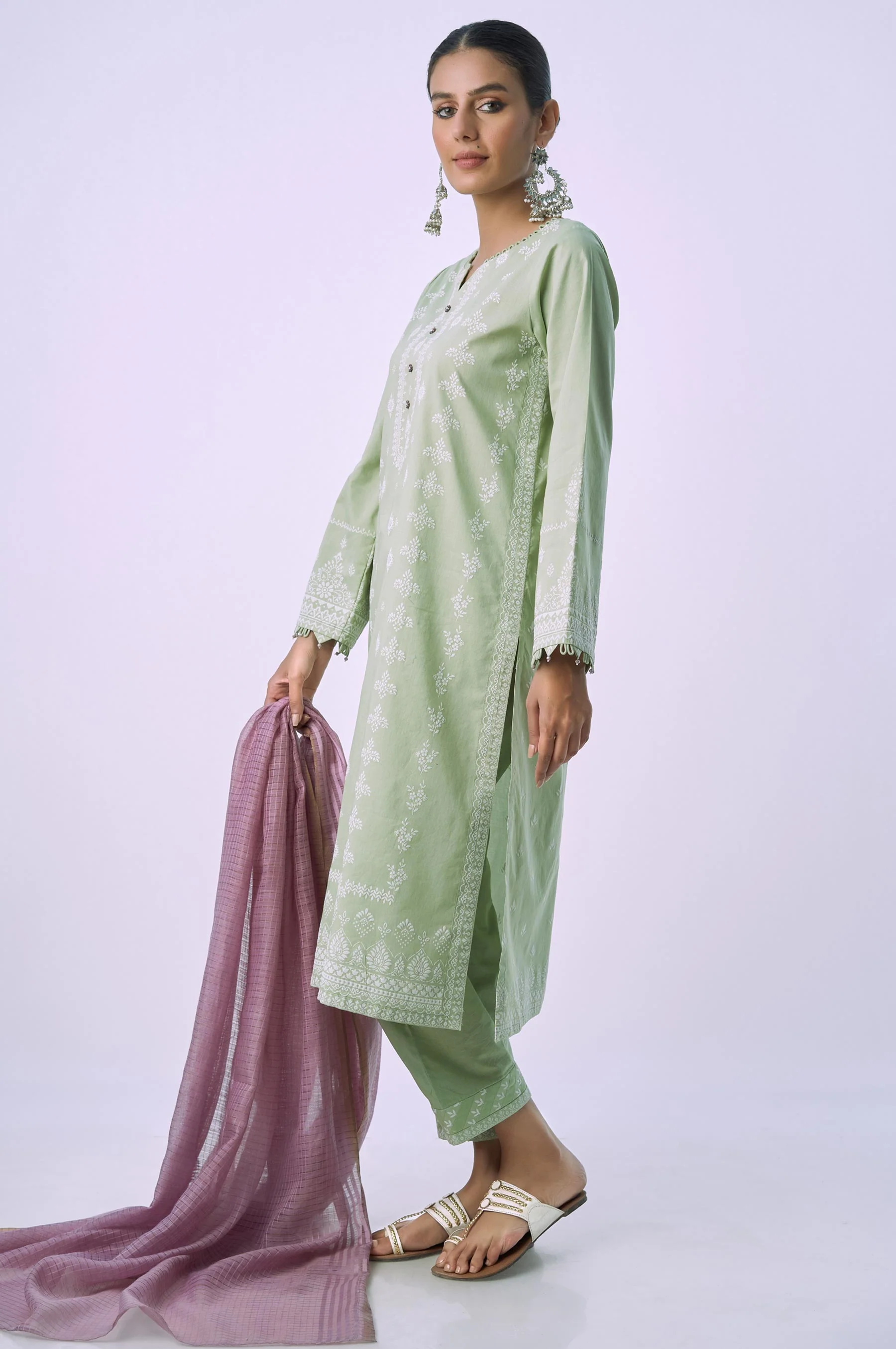 Stitched 3 Piece Printed Lawn - Image 5