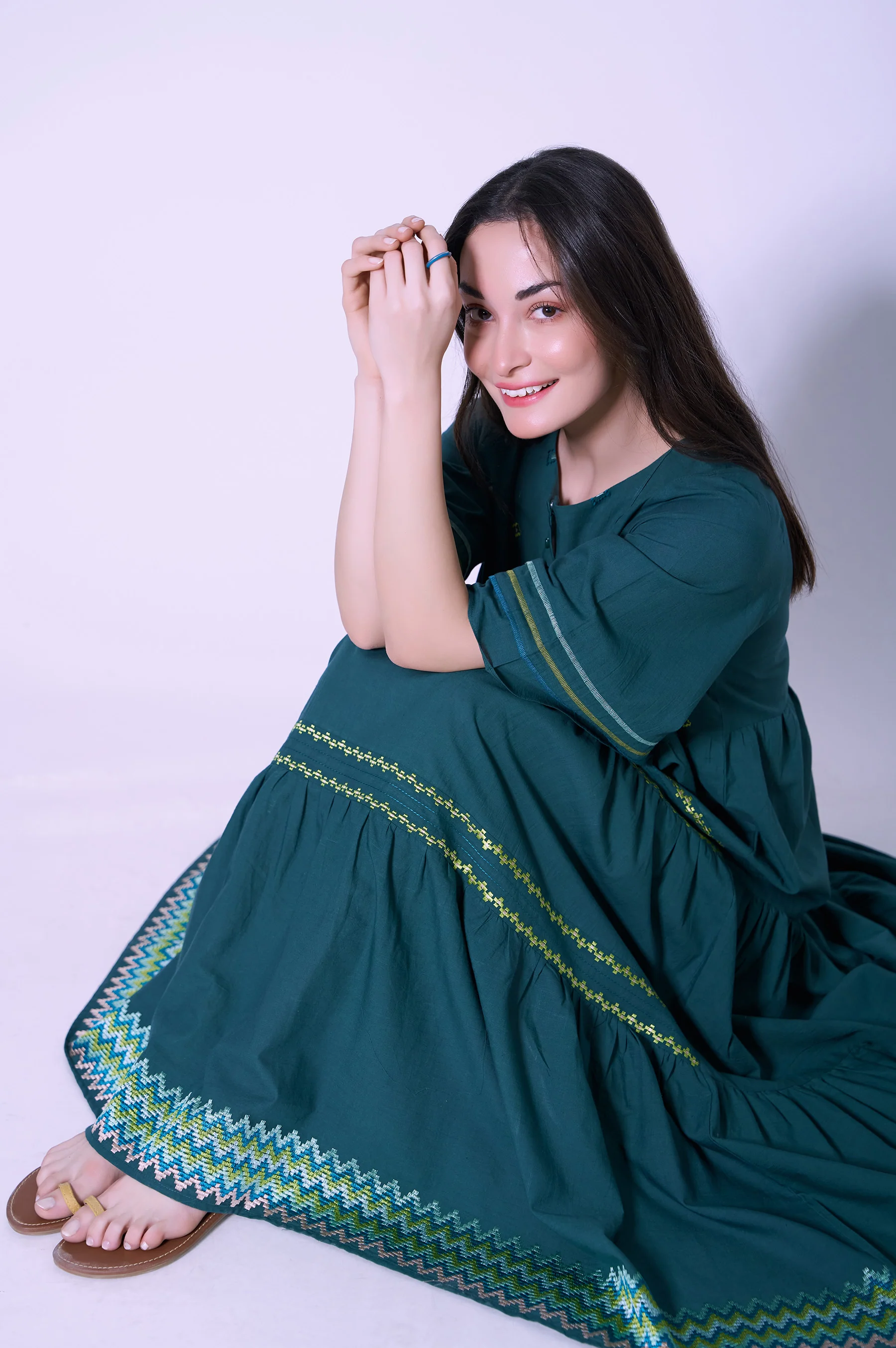 Stitched 1 Piece Cambric Dress - Image 4