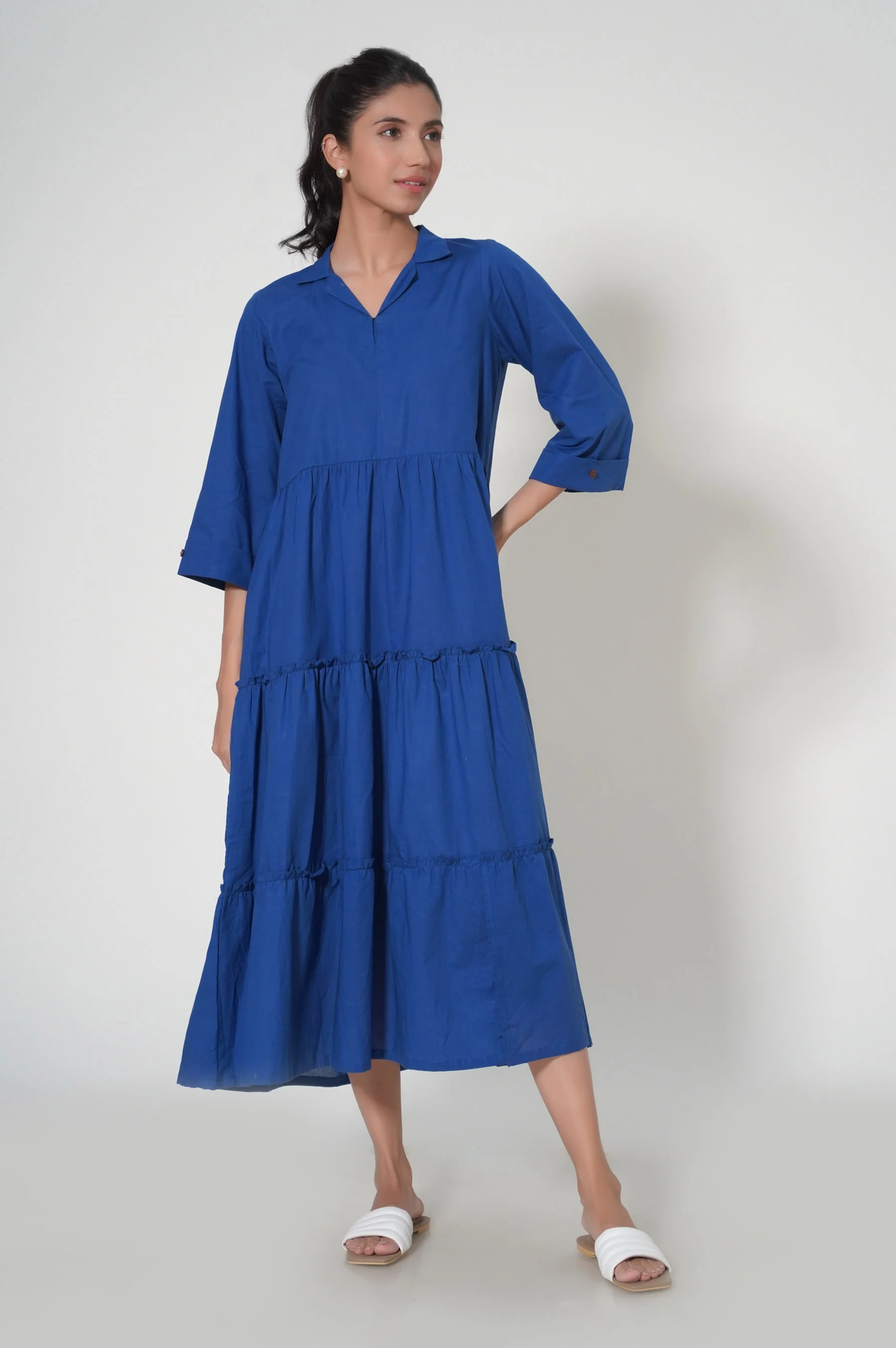 Stitched 1 Piece Cambric Long Dress