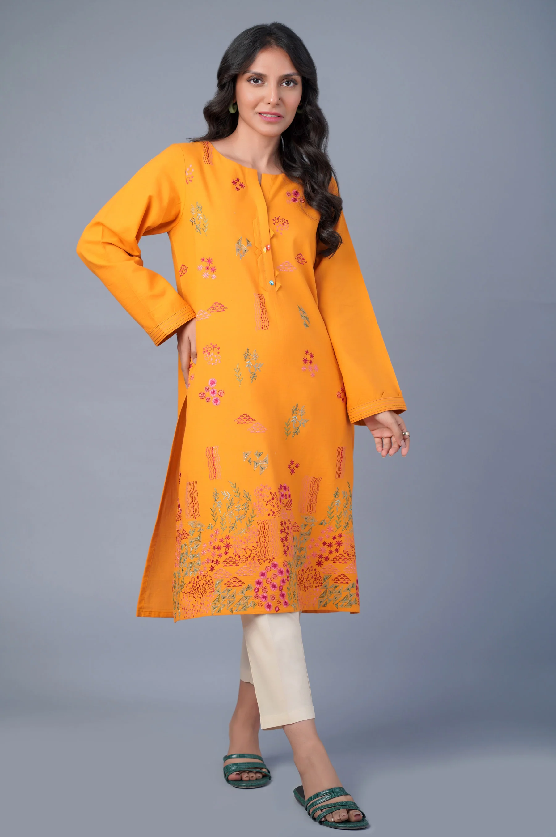 Stitched 1 Piece Cambric Shirt - Image 2