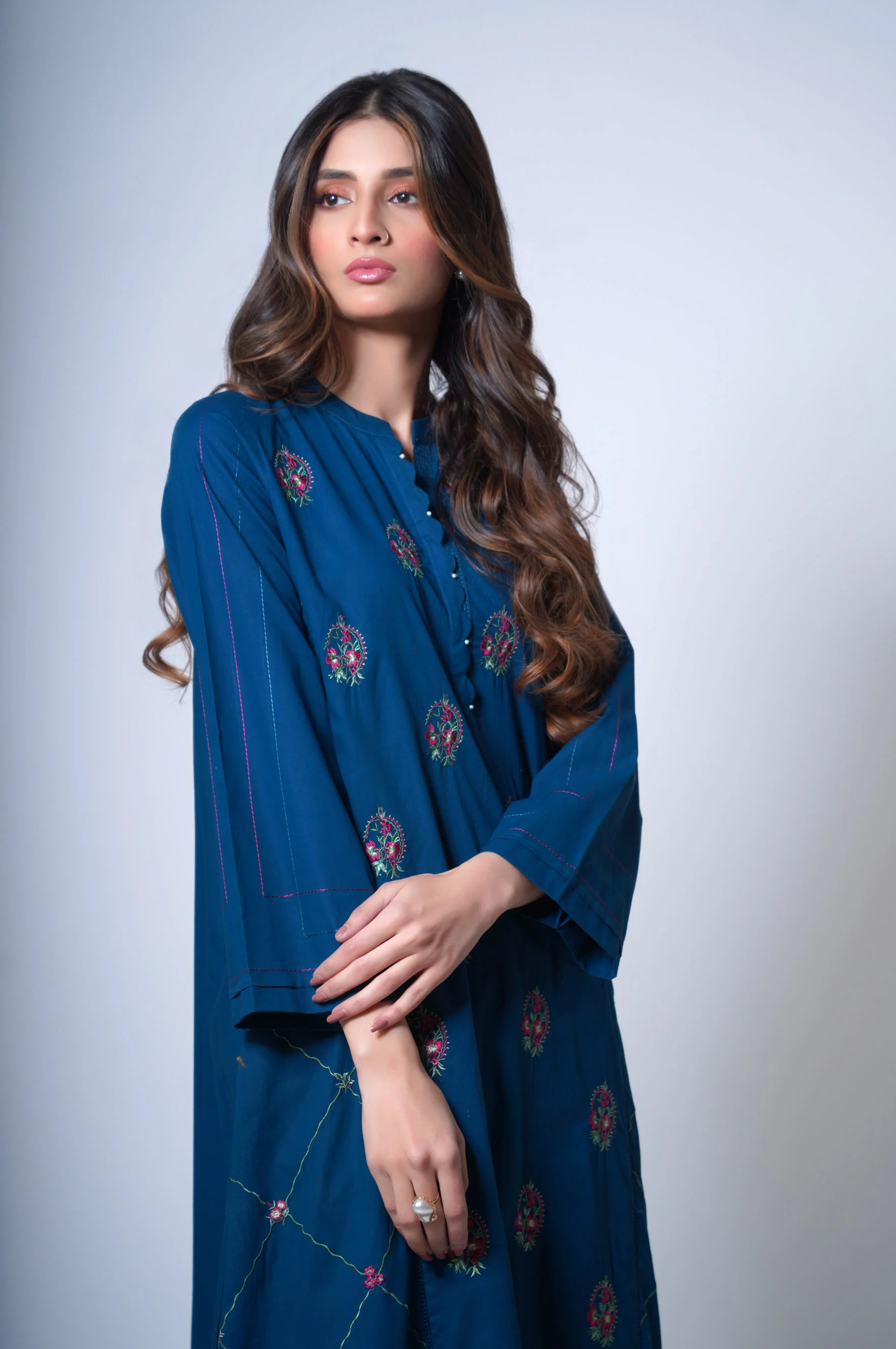 Stitched 1 piece Cambric Shirt - Image 2