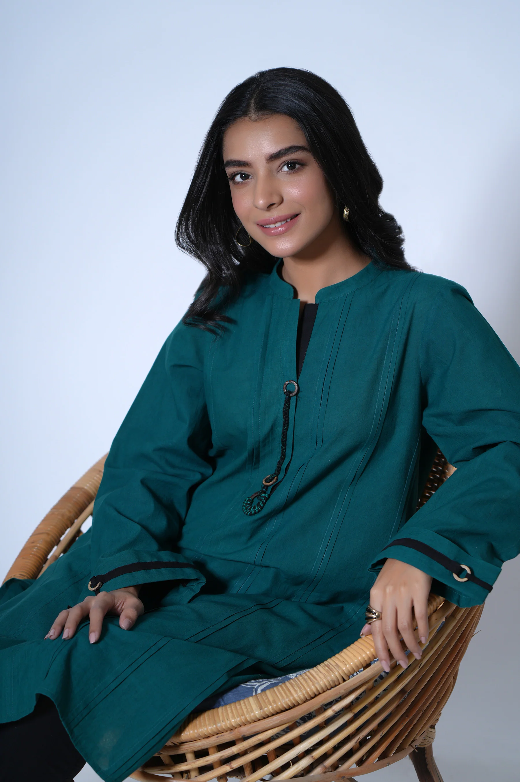 Stitched 1 Piece Stylized Cambric Shirt - Image 2