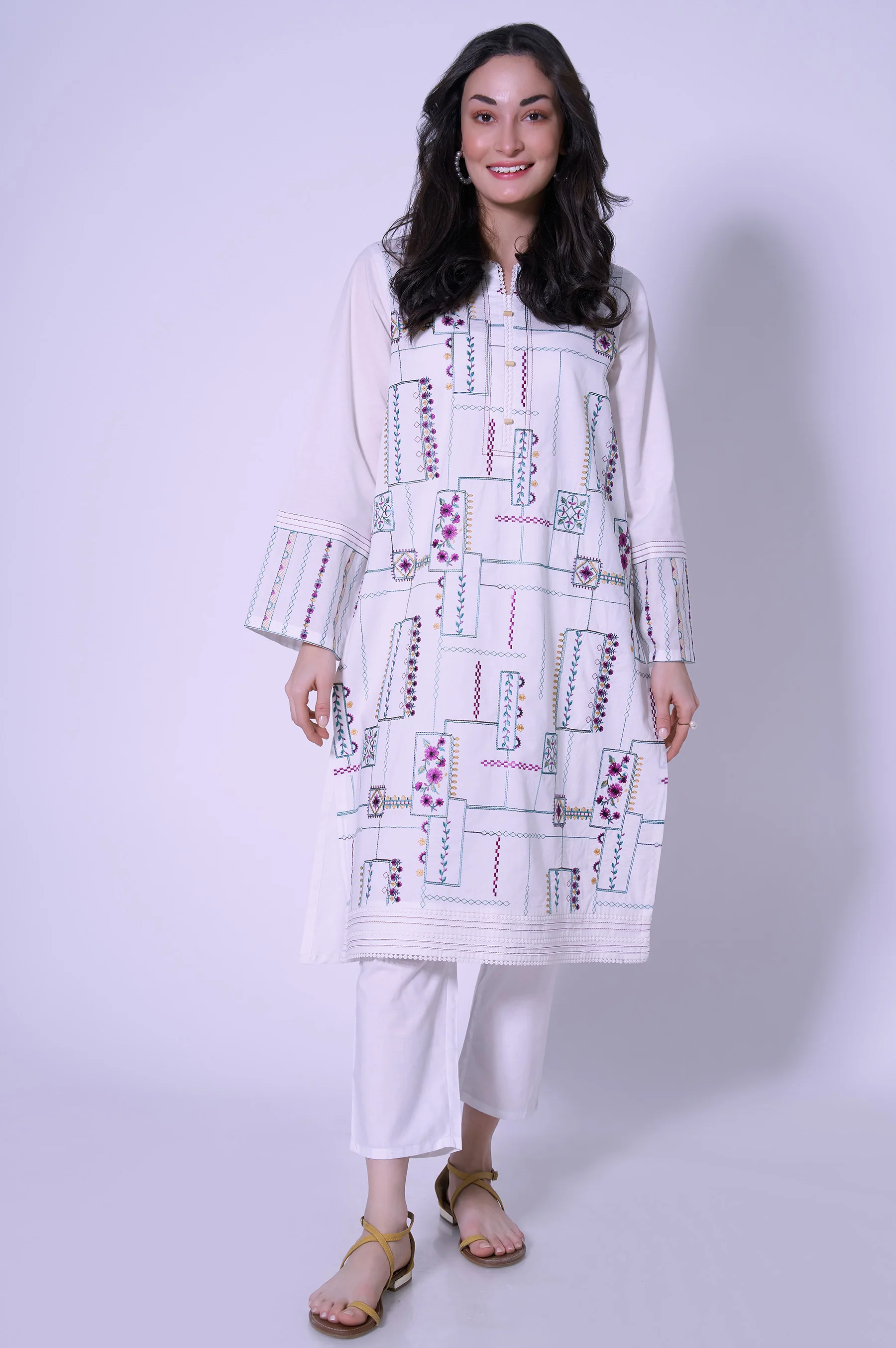 Stitched 1 Piece Cambric Shirt