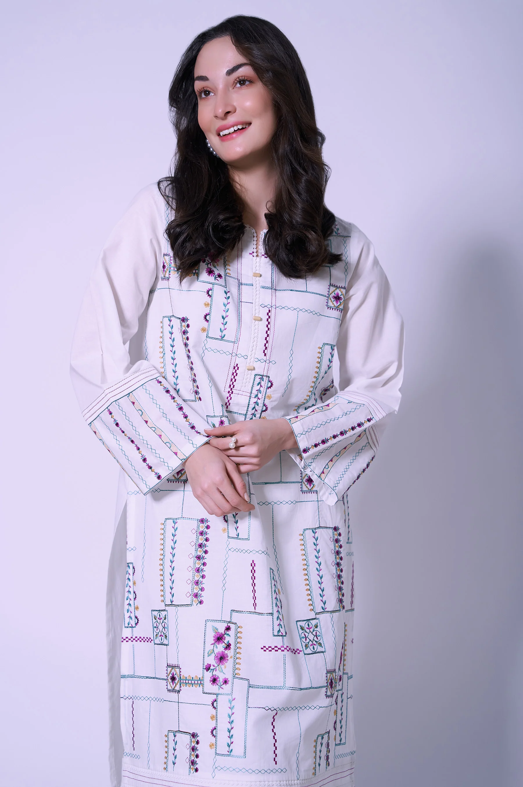 Stitched 1 Piece Cambric Shirt - Image 3