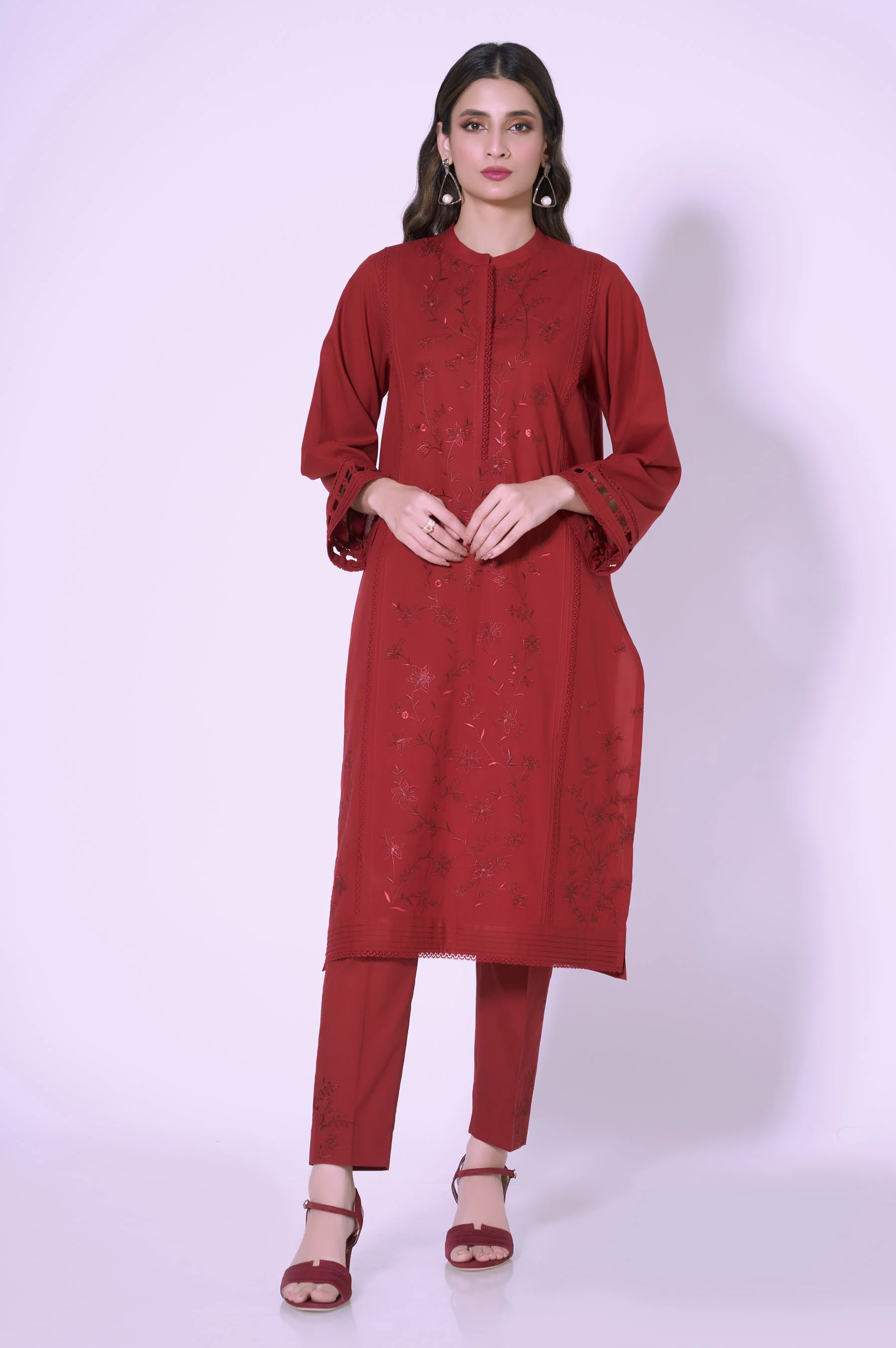 Stitched 1 piece Cambric Shirt - Image 2