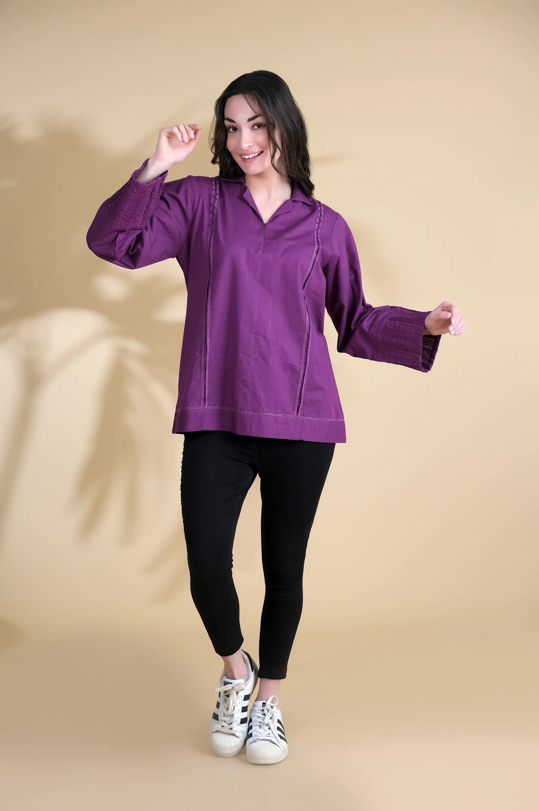 Stitched 1 piece Cambric Fusion Top - Image 2