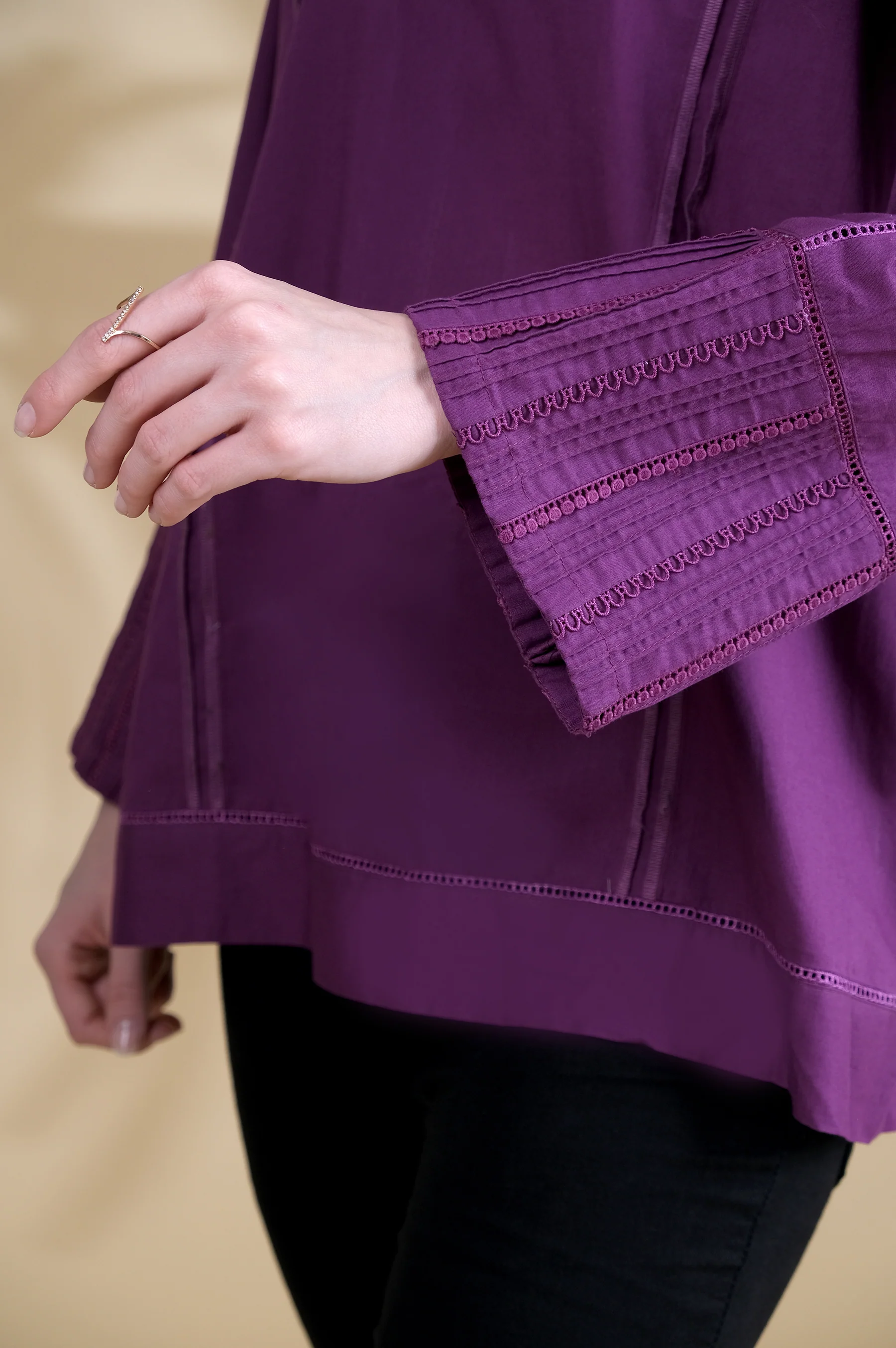 Stitched 1 piece Cambric Fusion Top - Image 3