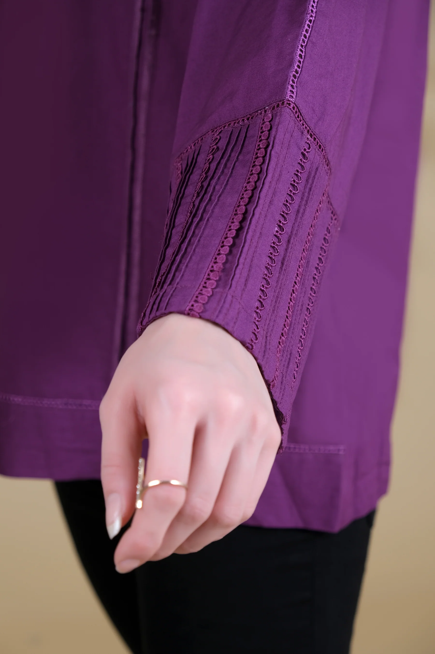 Stitched 1 piece Cambric Fusion Top - Image 4