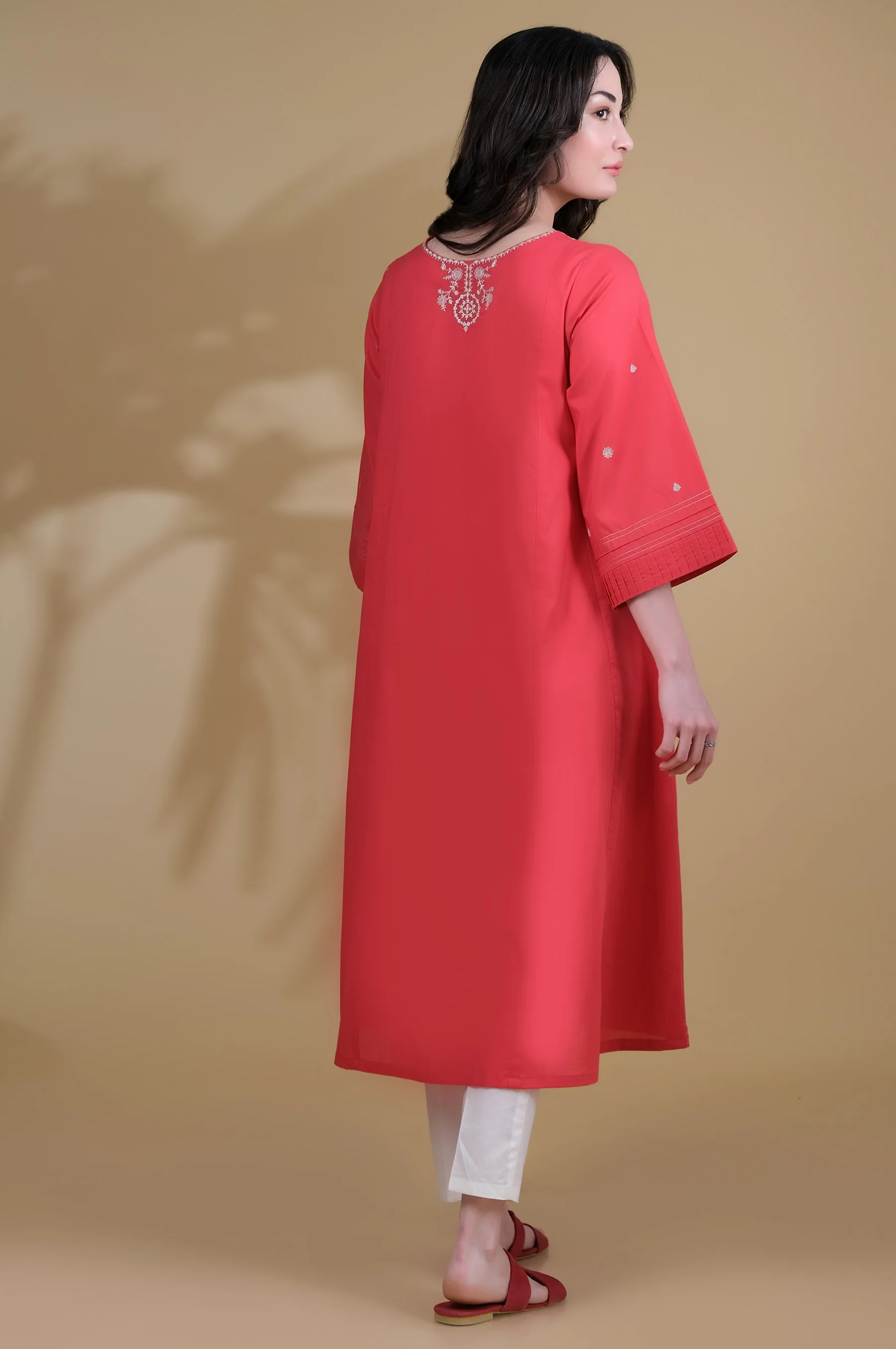 Stitched 1 Piece Cambric Embroidered Shirt - Image 2