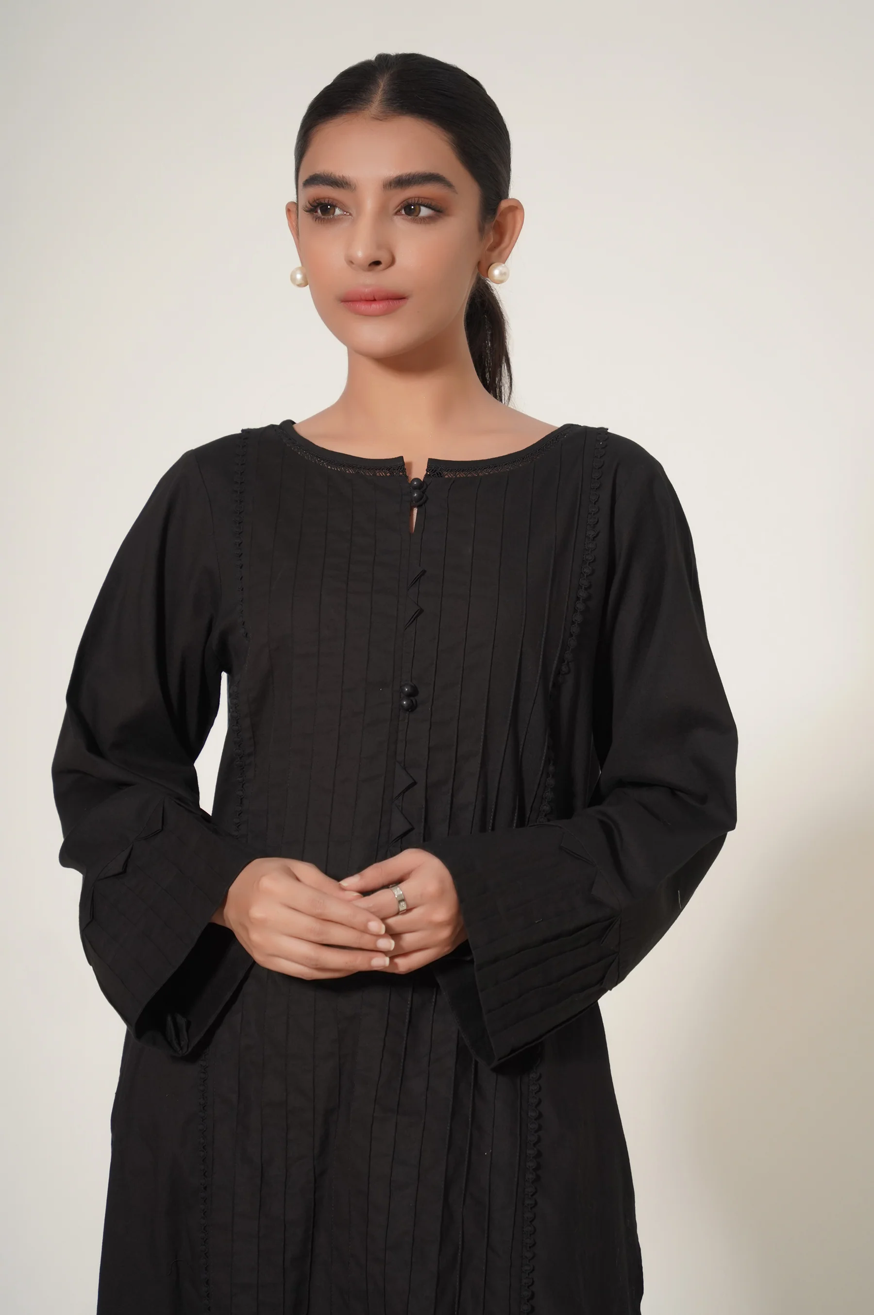 Stitched 1 Piece Cambric Stylised Shirt - Image 6
