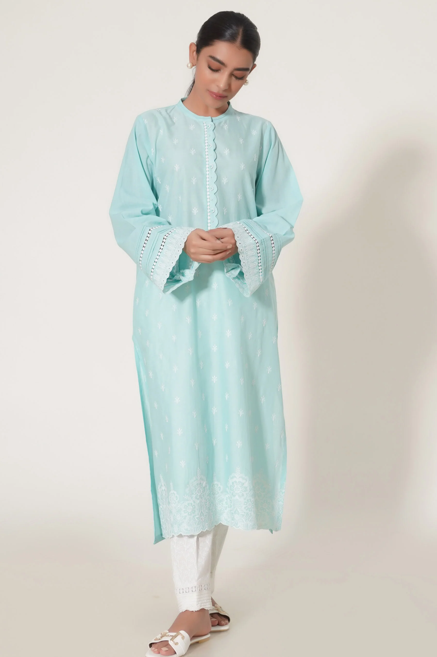 Stitched 1 Piece Cambric Shirt - Image 4