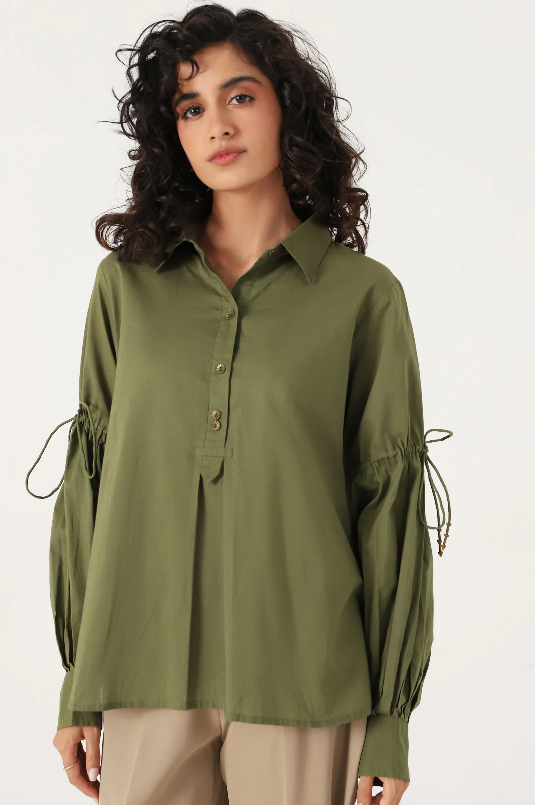 Stitched 1 Piece Cambric Printed Top