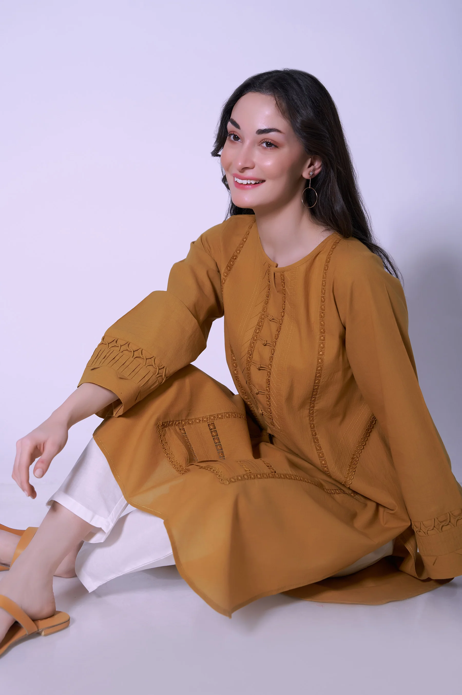 Stitched 1 Piece Stylised Cambric Shirt - Image 4