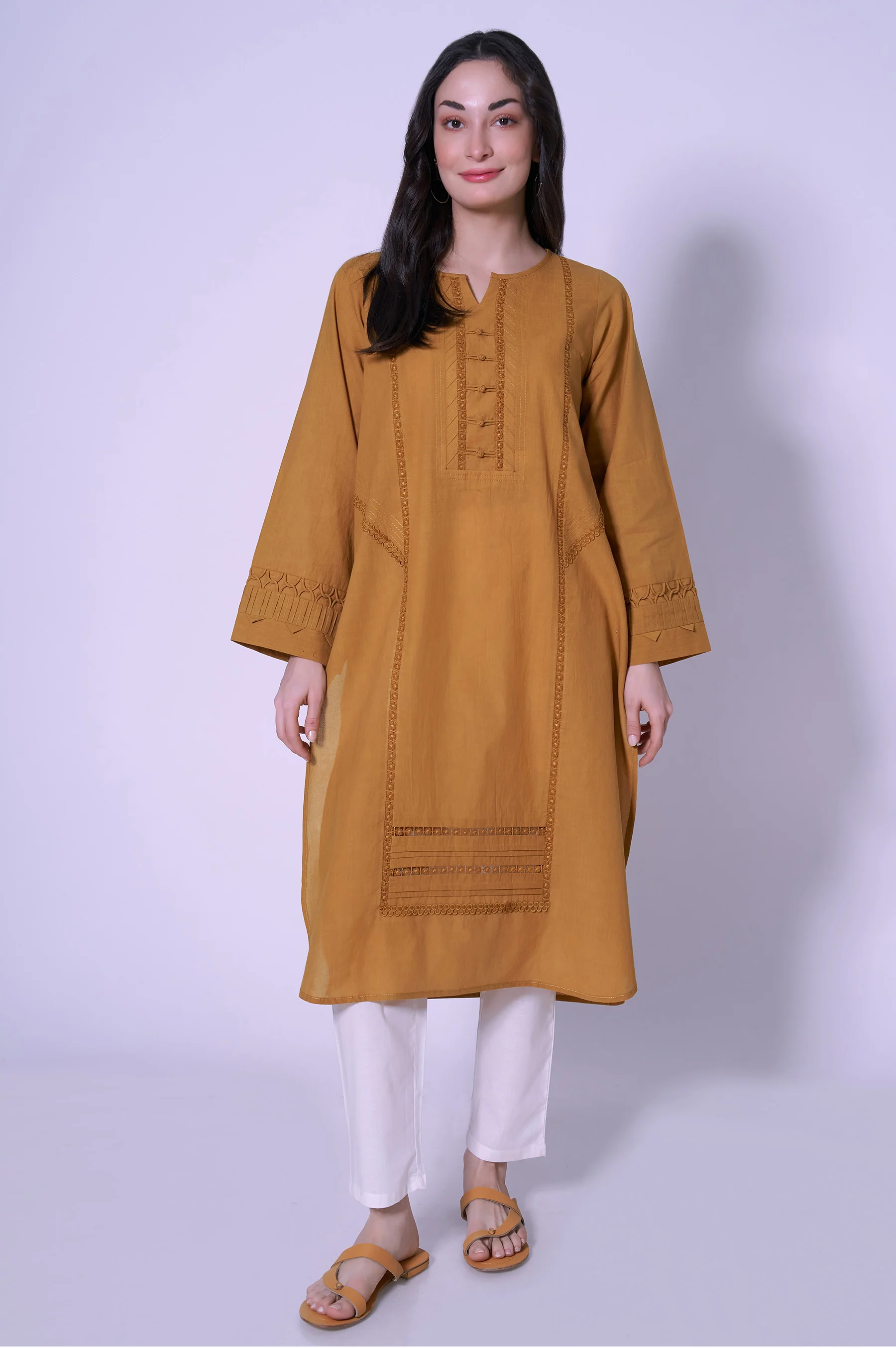 Stitched 1 Piece Stylised Cambric Shirt - Image 5
