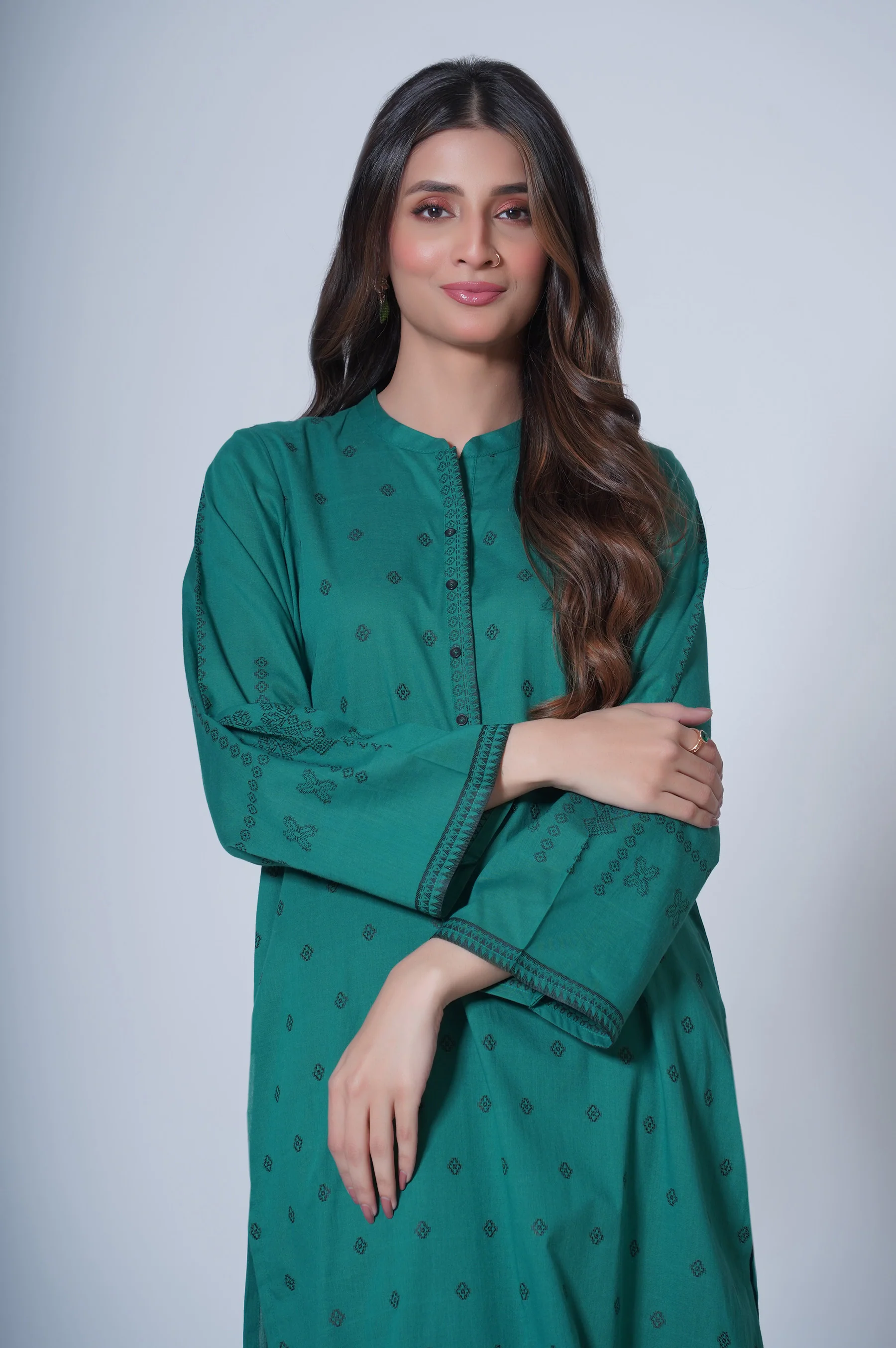 Stitched 1 Piece Jacquard Shirt - Image 4