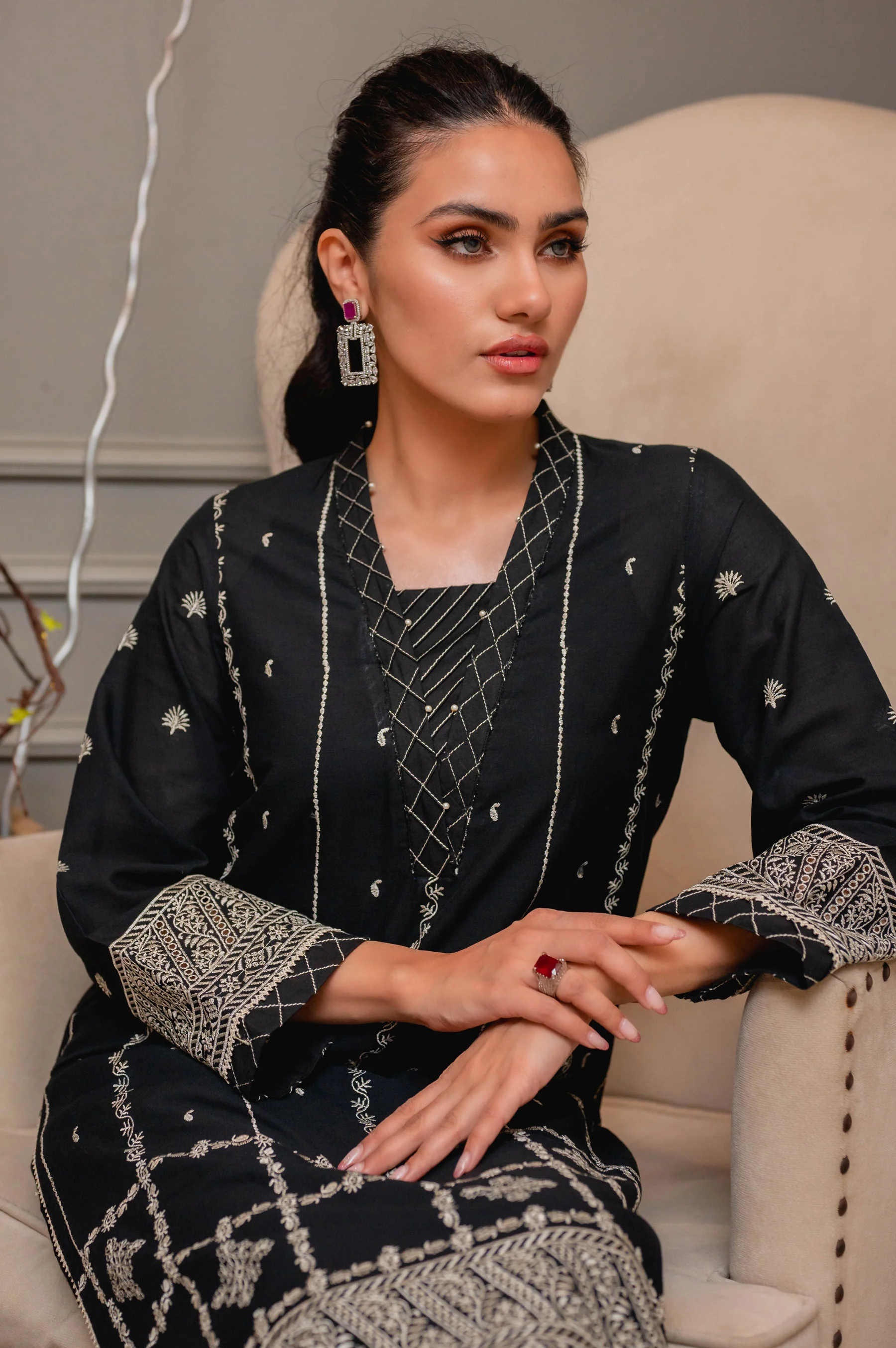 Stitched 1 Piece Chikankari Lawn Shirt - Image 6