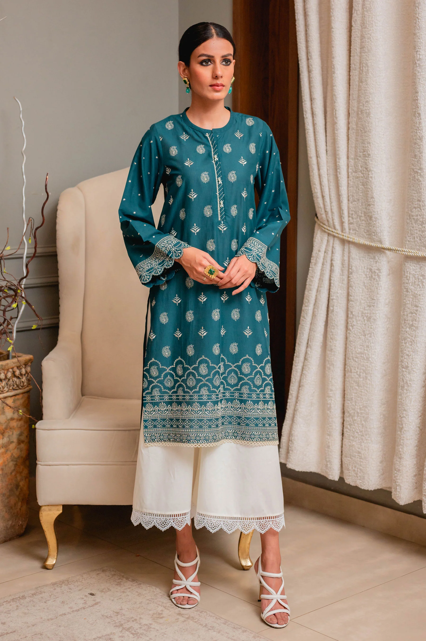 Stitched 1 Piece Chikankari Lawn Shirt