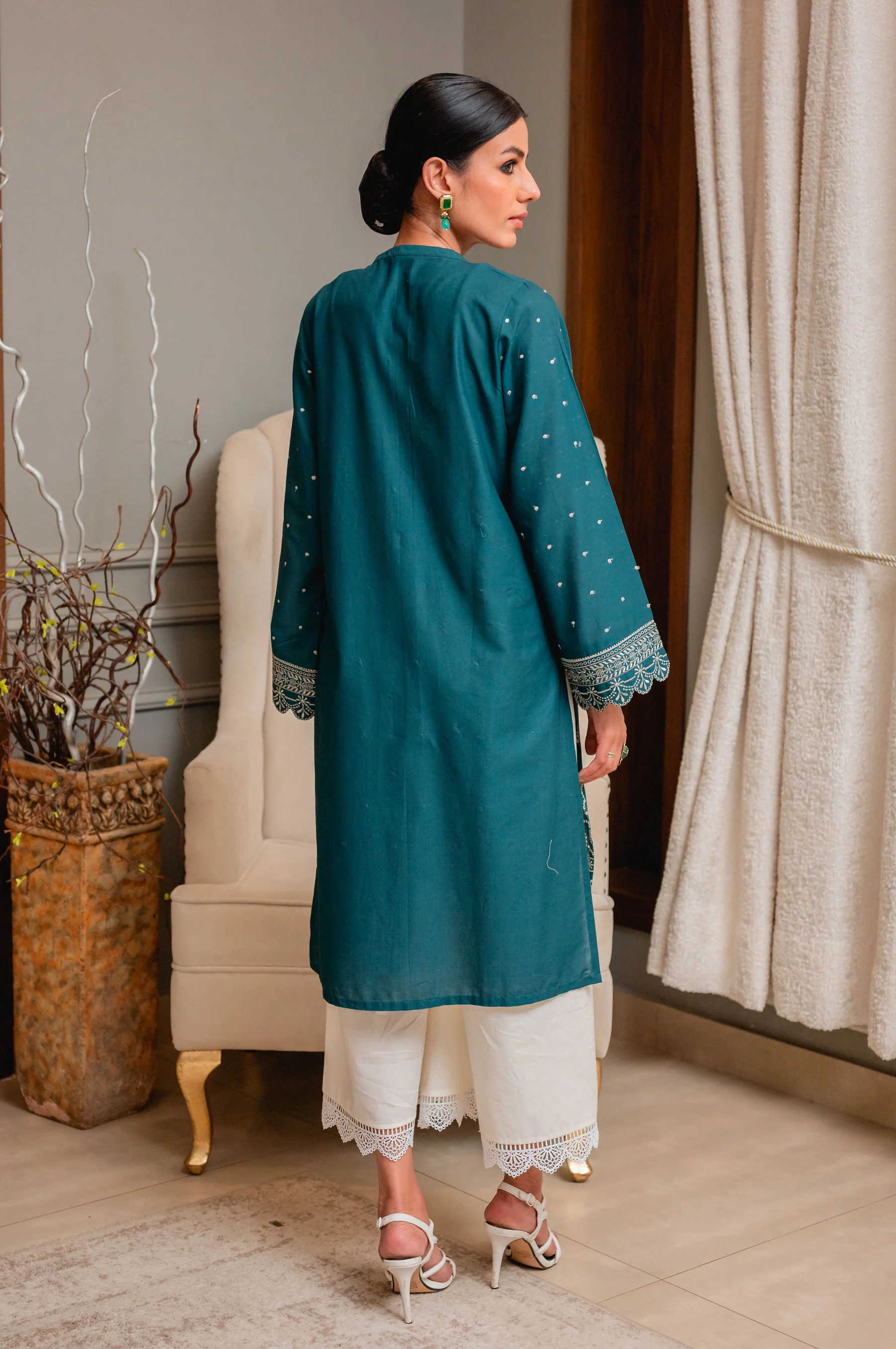 Stitched 1 Piece Chikankari Lawn Shirt - Image 2