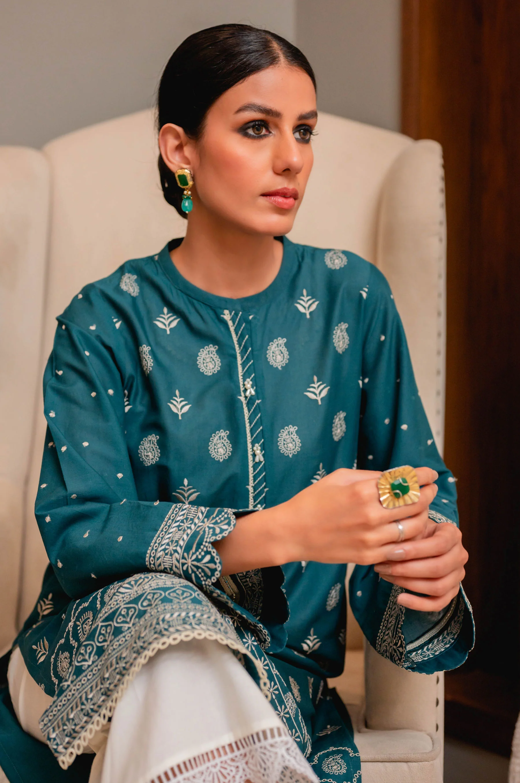 Stitched 1 Piece Chikankari Lawn Shirt - Image 3