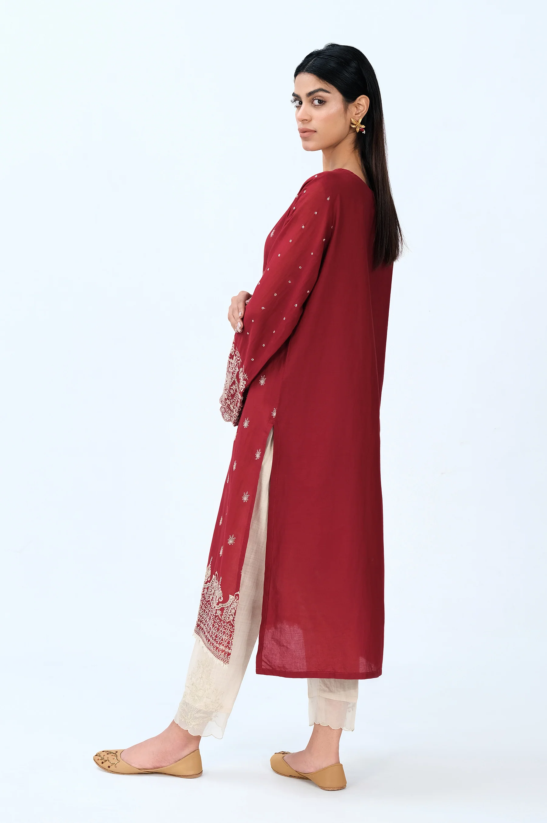Stitched 1 Piece Chikankari Lawn Shirt - Image 3