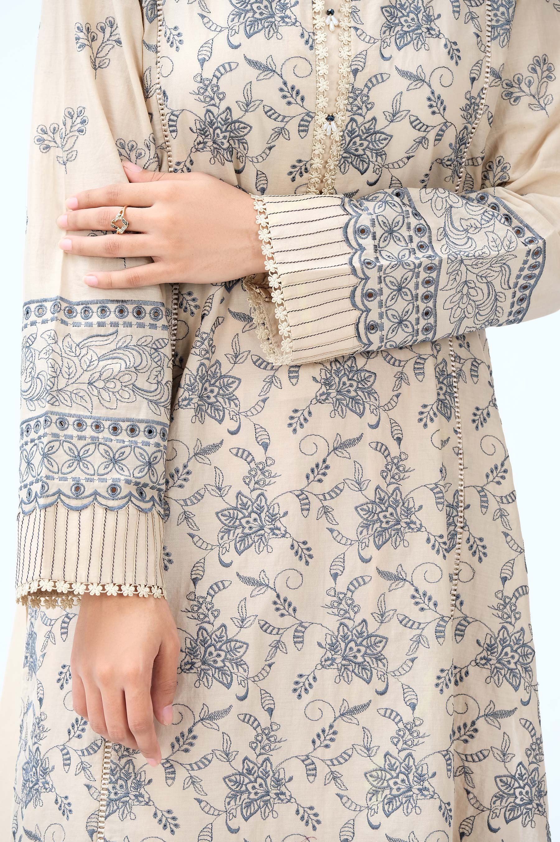 Stitched 1 Piece Chikankari Lawn Shirt - Image 5