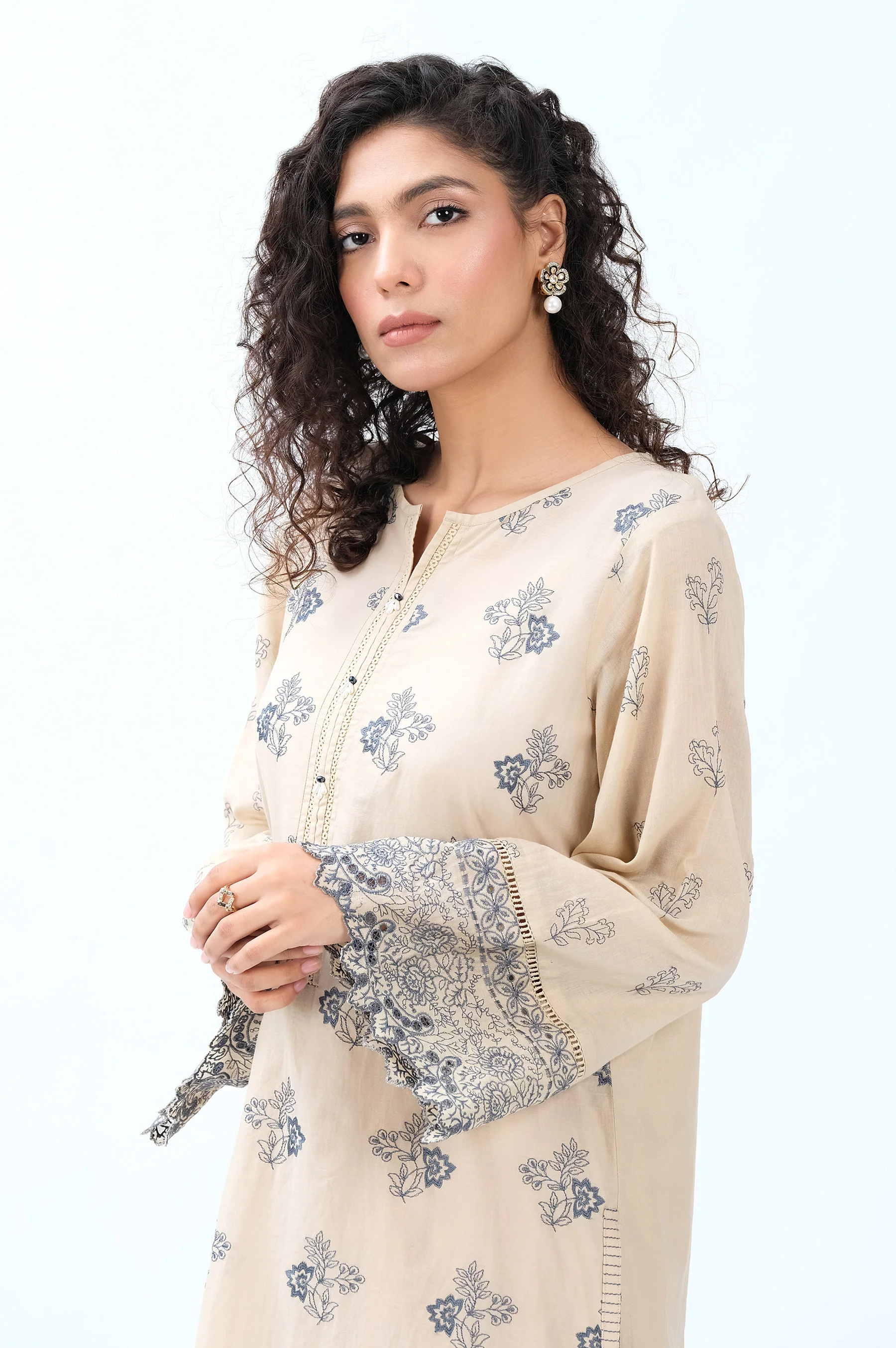 Stitched 1 Piece Chikankari Lawn Shirt - Image 4