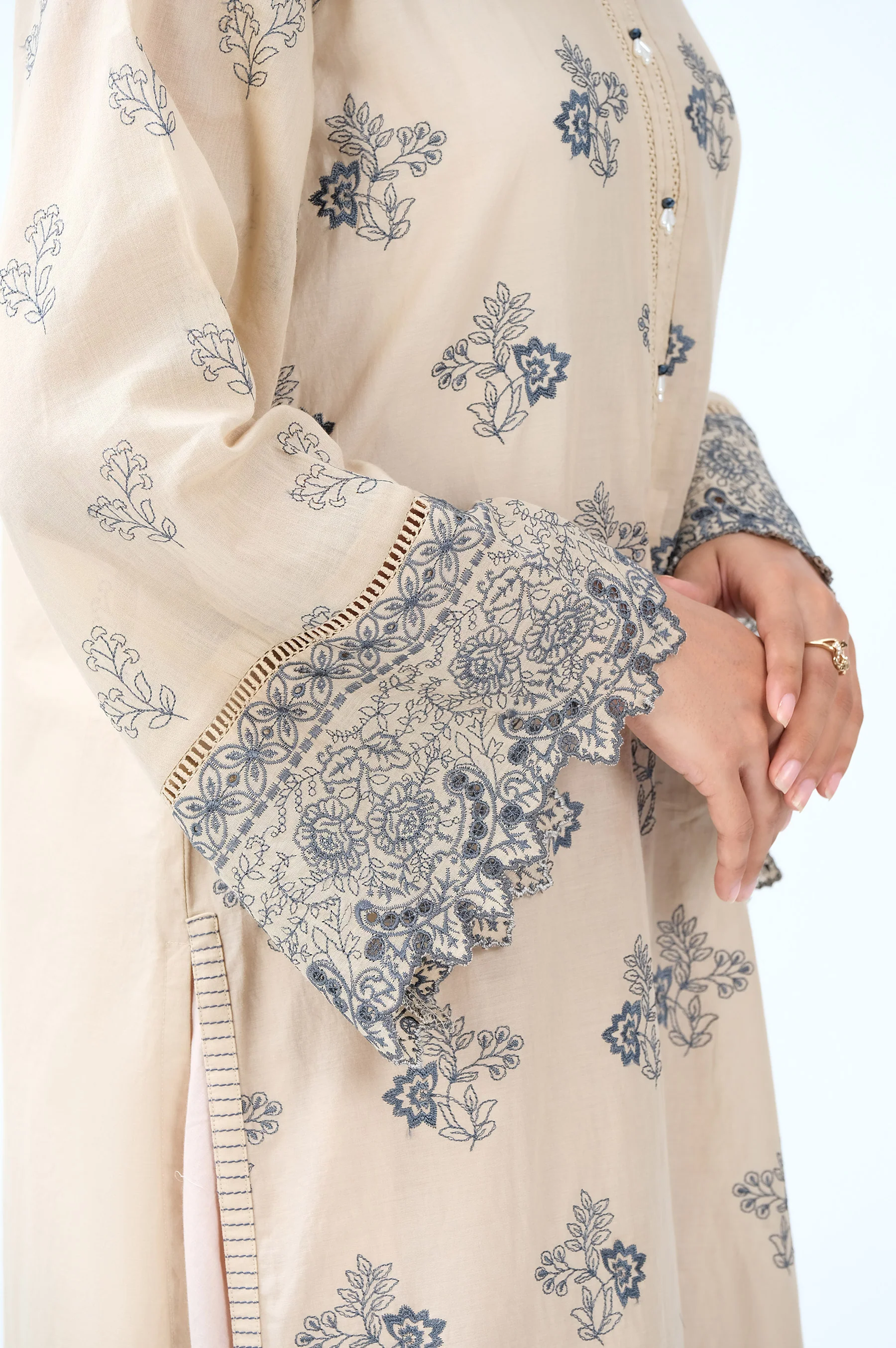 Stitched 1 Piece Chikankari Lawn Shirt - Image 5