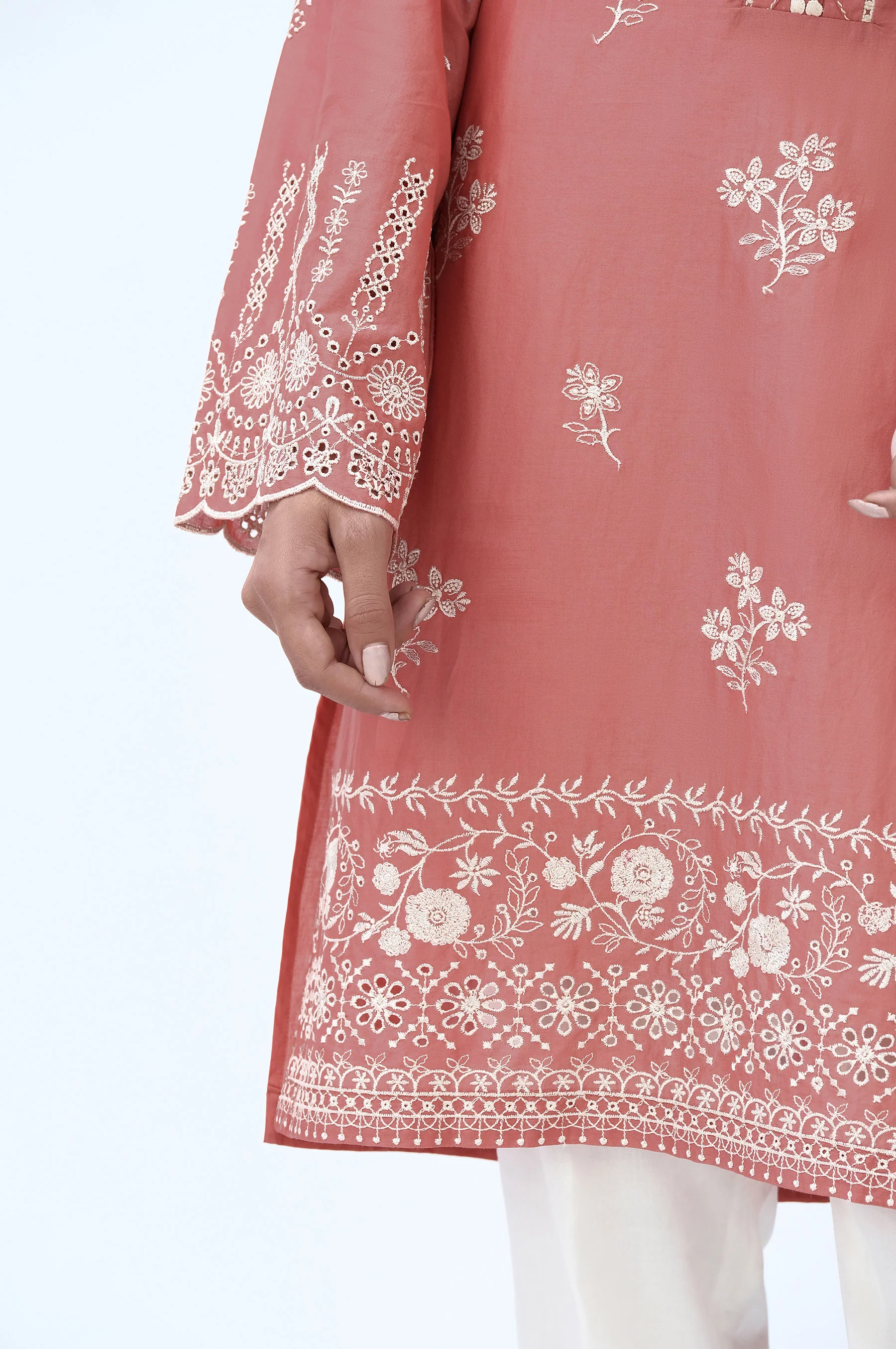 Stitched 1 Piece Chikankari Lawn Shirt - Image 5