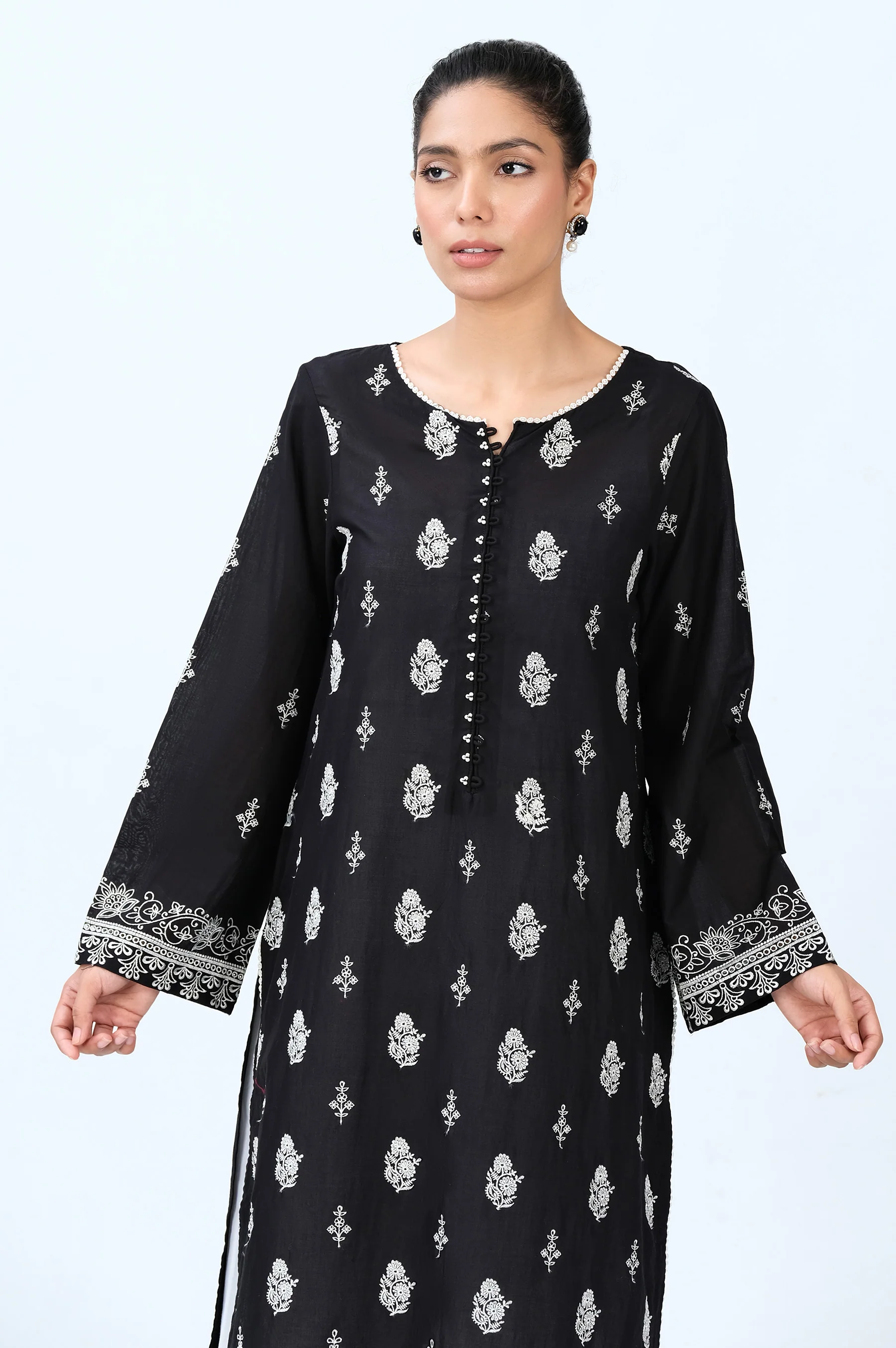 Stitched 1 Piece Chikankari Lawn Shirt - Image 4