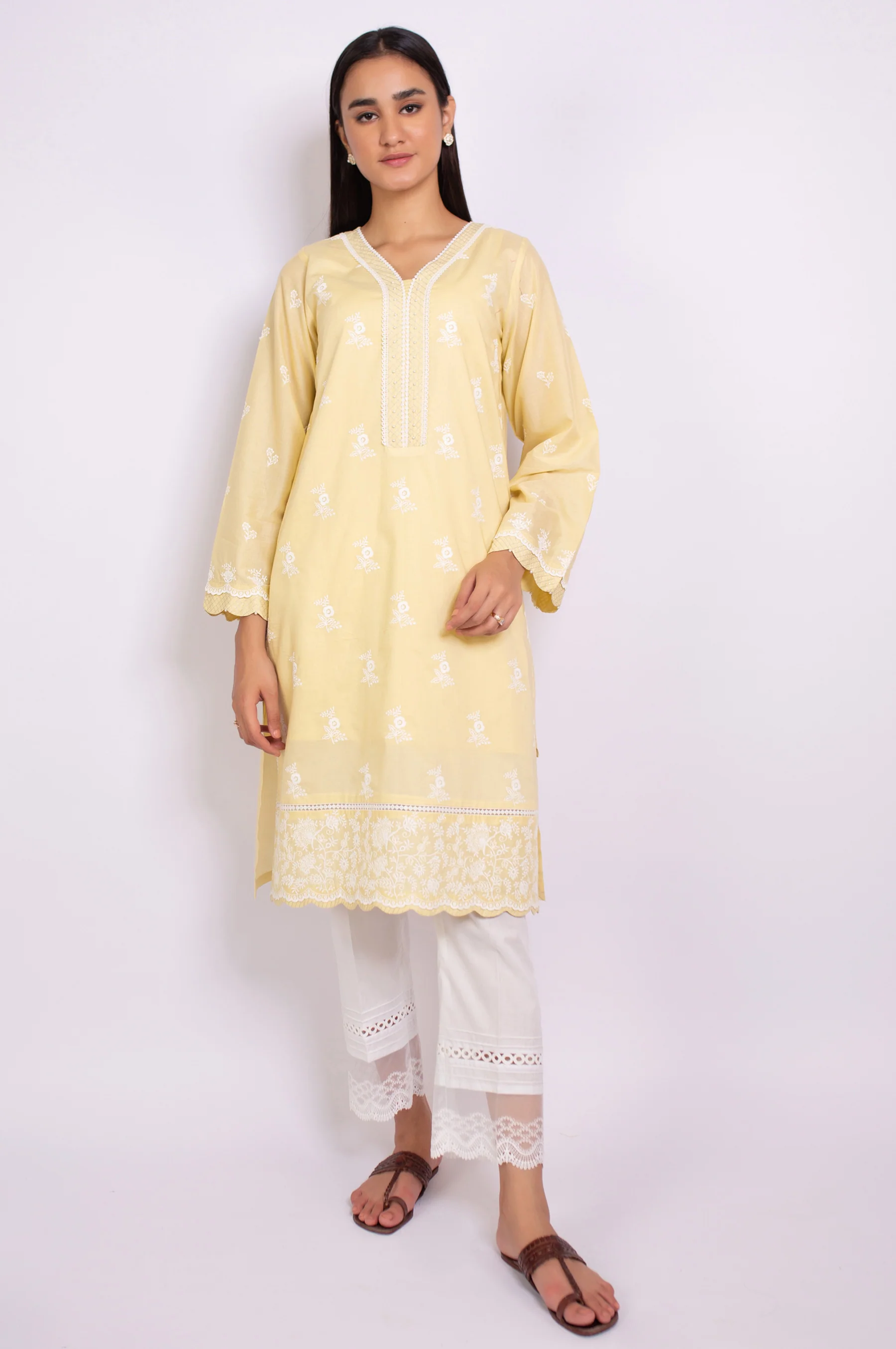 Stitched 1 Piece Chikankari Shirt - Image 4