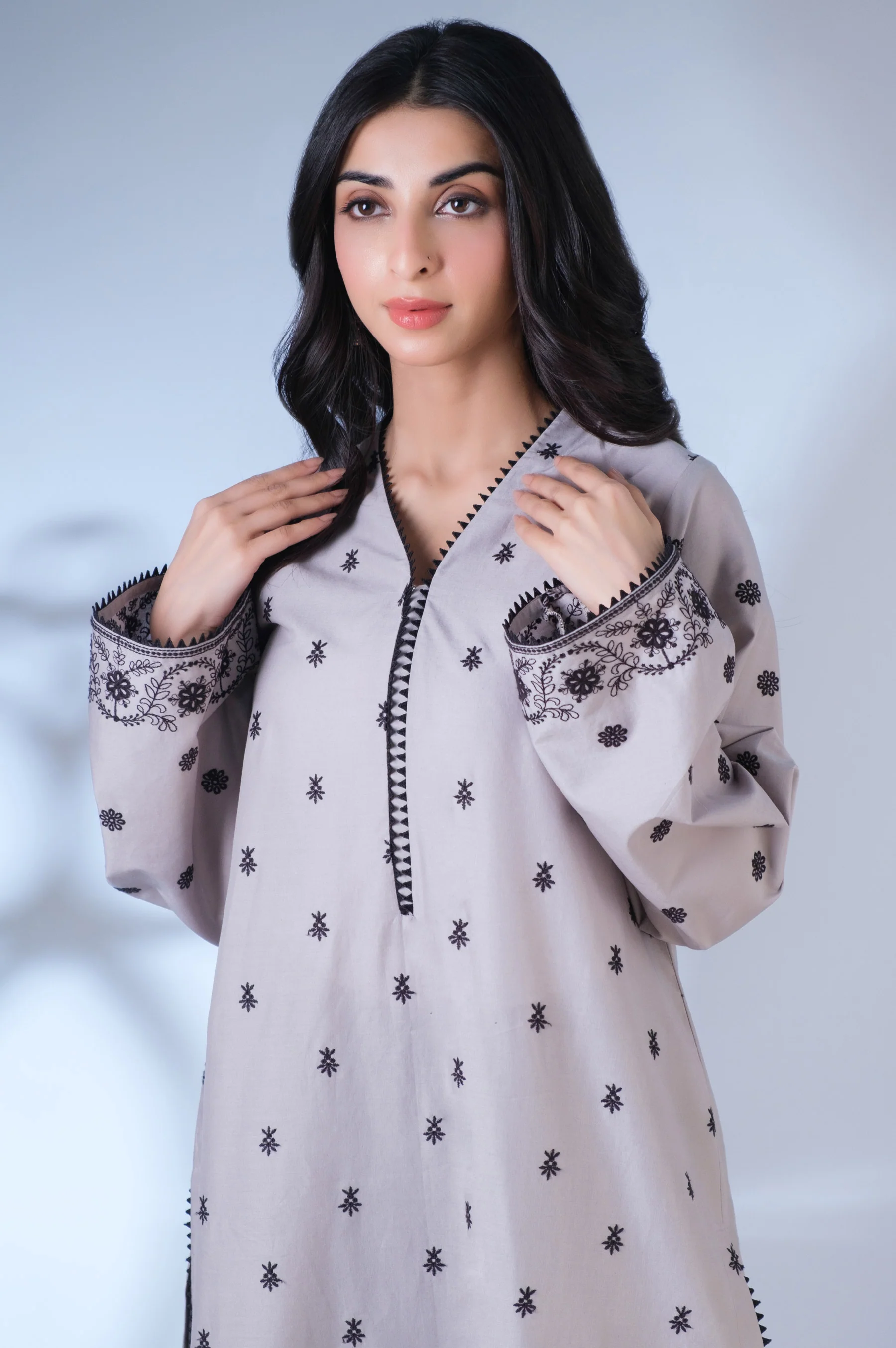 Stitched 1 Piece Chikankari Shirt - Image 4