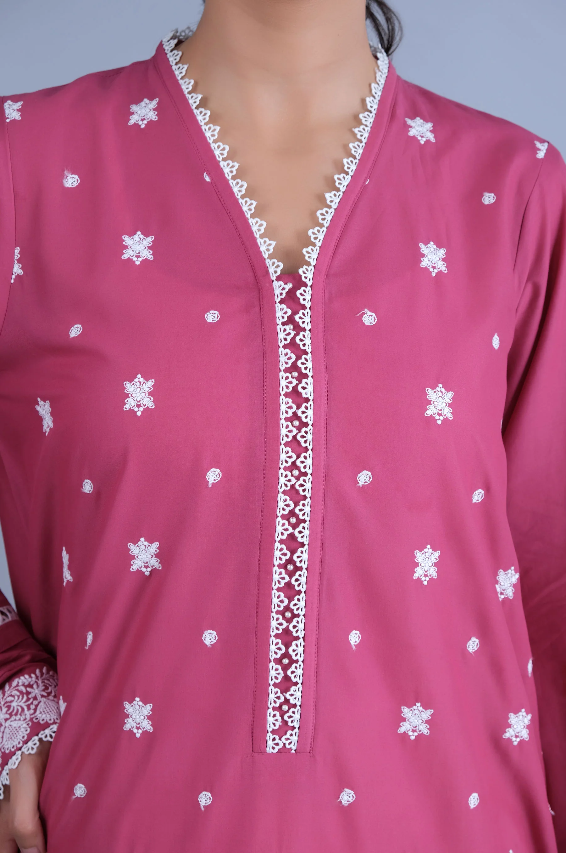 Stitched 1 Piece Chikankari Shirt - Image 4