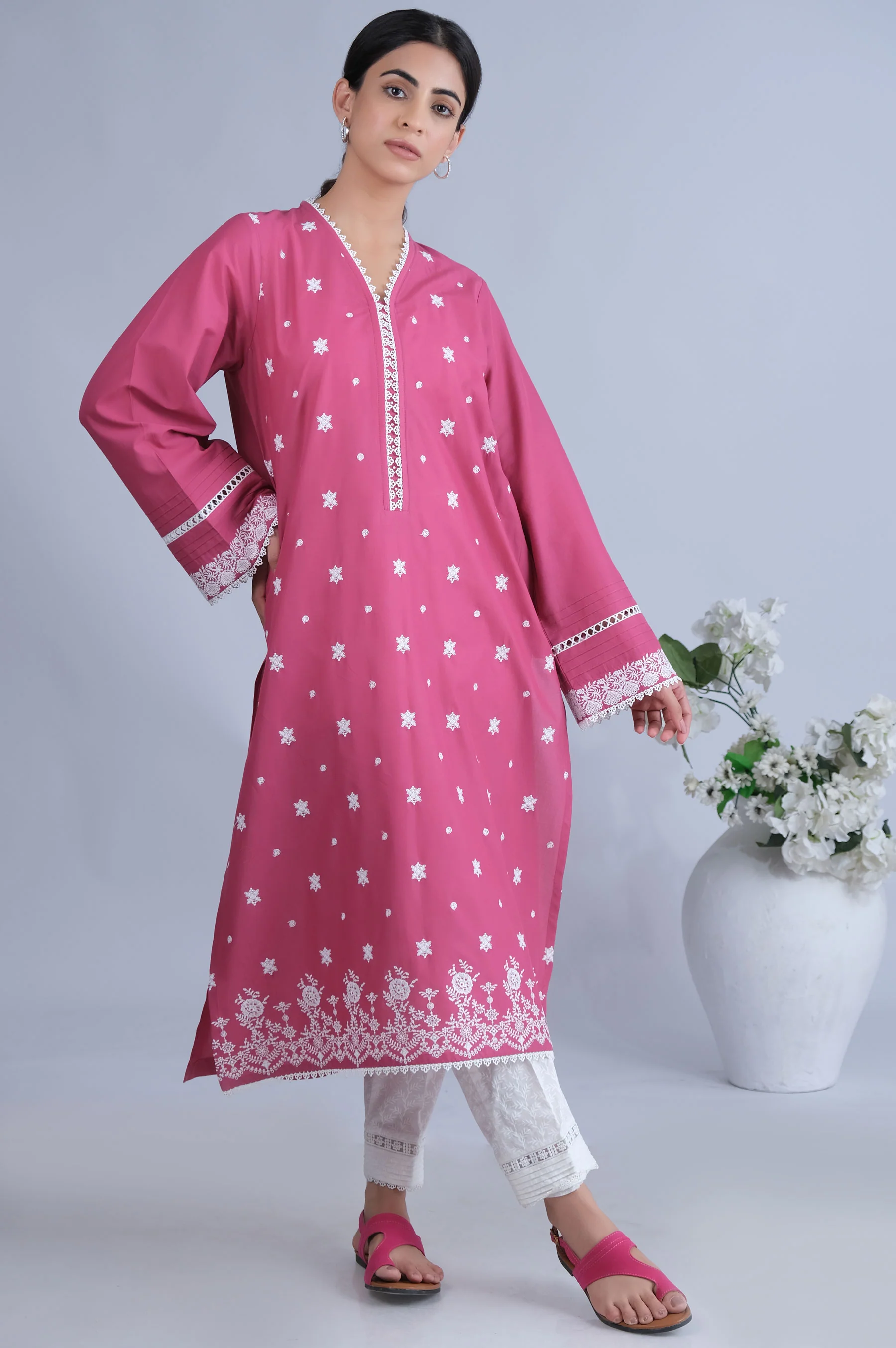 Stitched 1 Piece Chikankari Shirt - Image 7