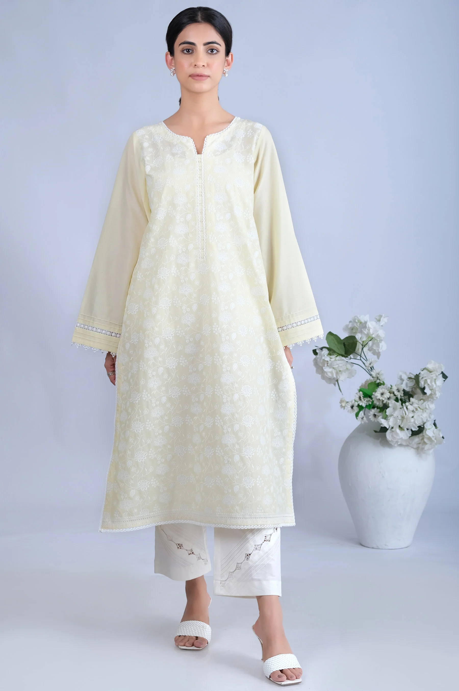 Stitched 1 Piece Chikankari Shirt - Image 4