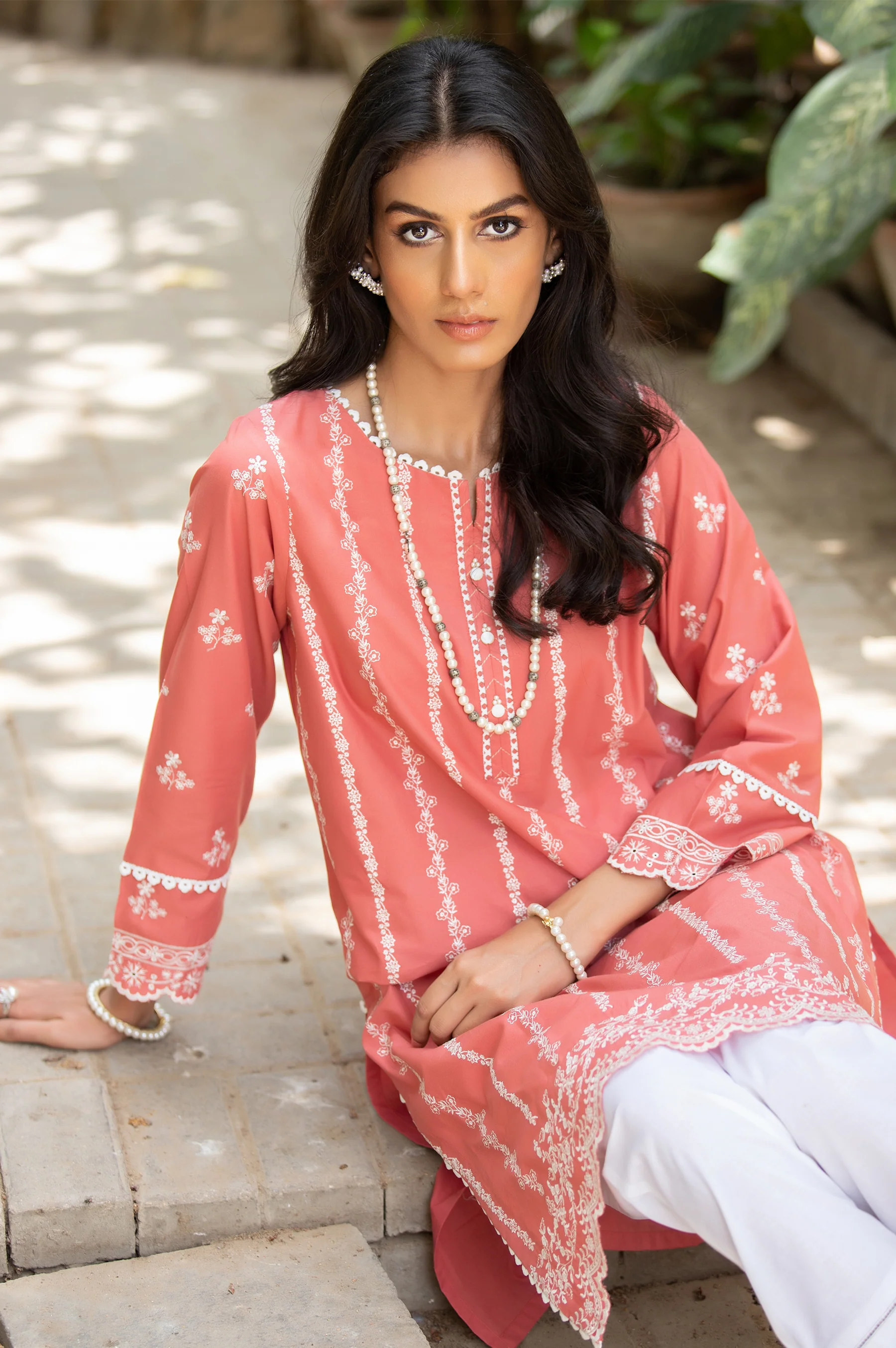 Stitched 1 Piece Chikankari Cambric Shirt - Image 5
